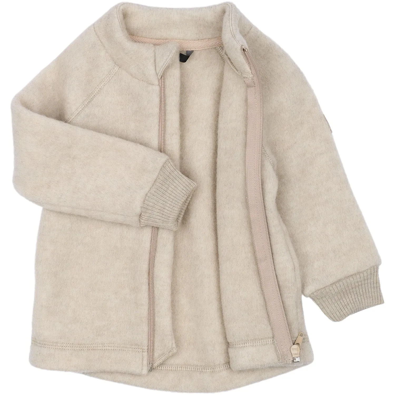 Mikk-Line Melange Offwhite Wool Jacket Babykids_Mikk-Line