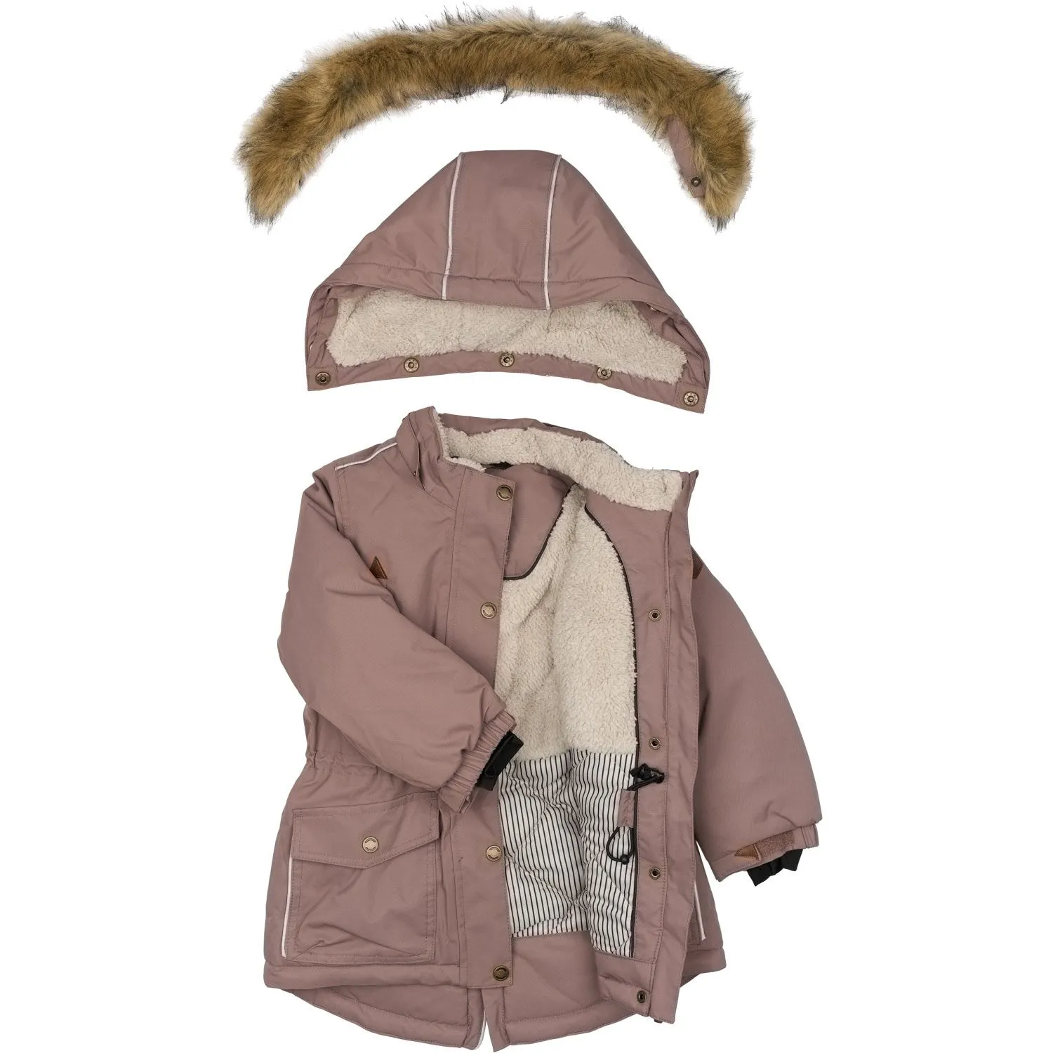 Mikk-Line Twilight Mauve Twill Nylon Parca Babykids_Mikk-Line