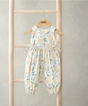 Mock Bow Romper - Lemon Print Babykids Mamas & Papas