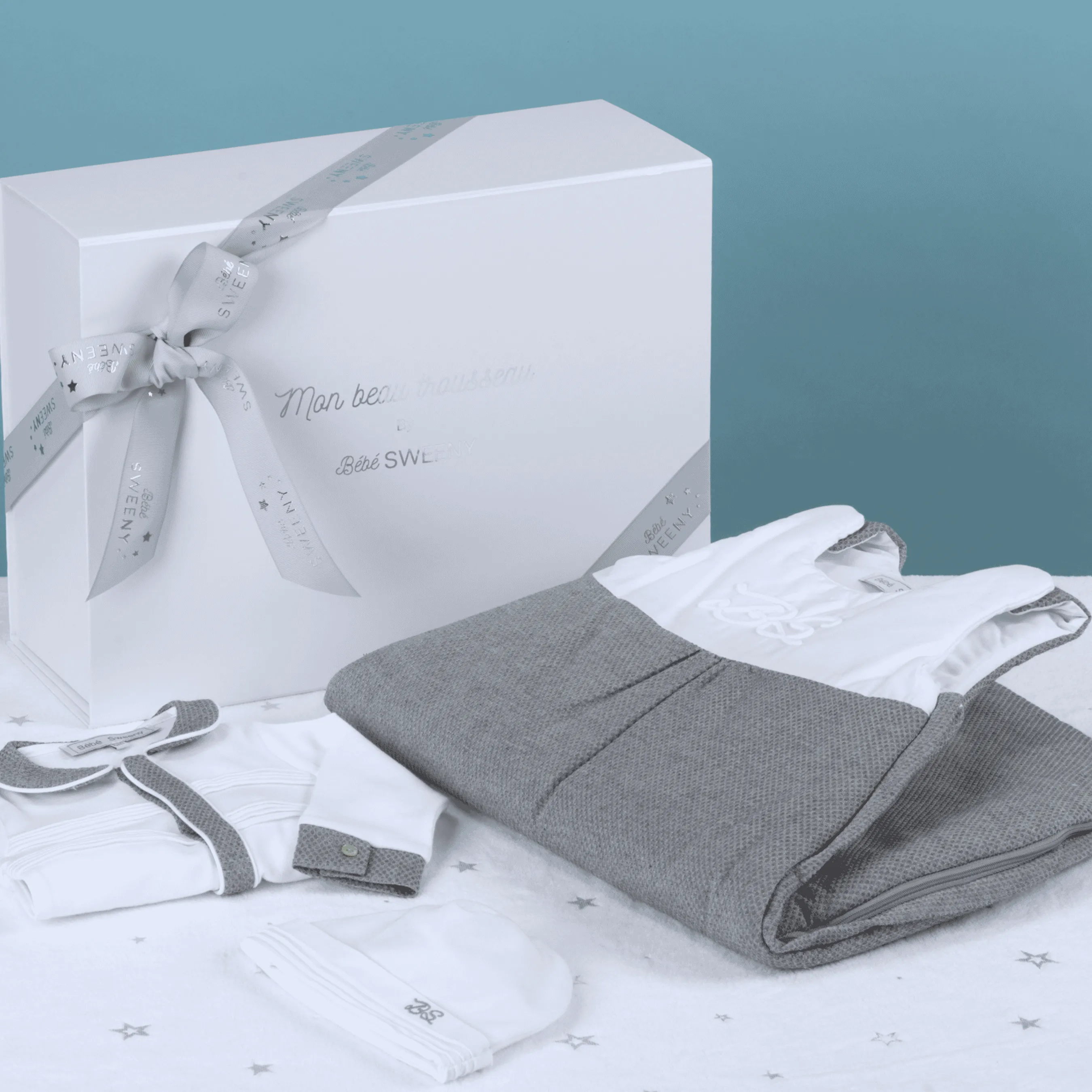 Mon Beau Trousseau | Boys Grey Cotton Sleeping Bag Babykids_Bebe-Sweeny