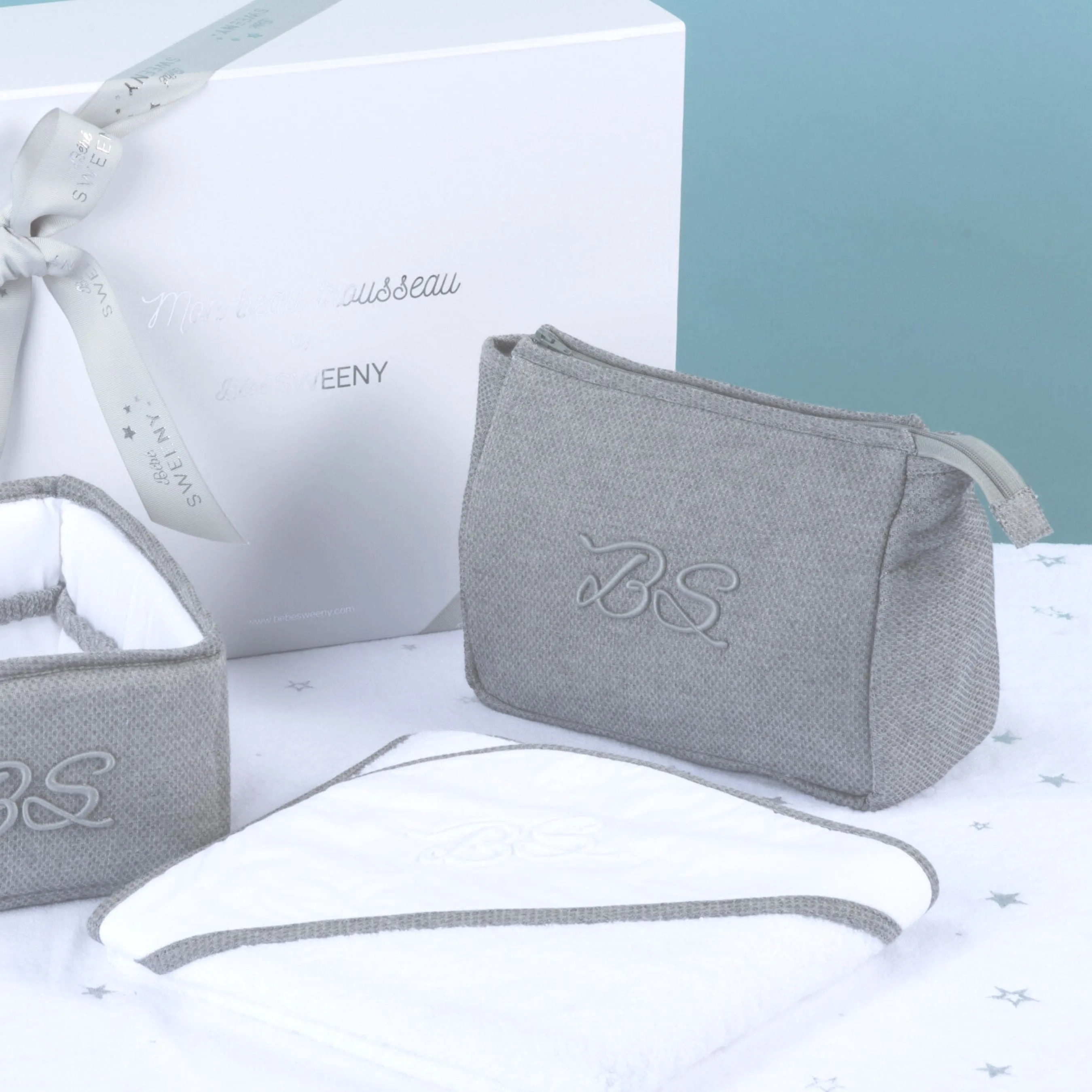 Mon Beau Trousseau | Grey Wash Bag (25cm) Babykids_Bebe-Sweeny