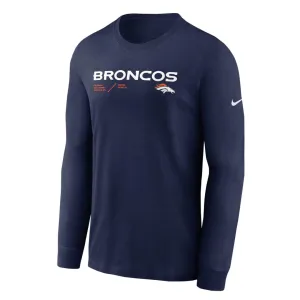 NFL - Men's Denver Broncos Infograph Lock Up Performance Long Sleeve T-Shirt (NS27 41S 8W 7HU)