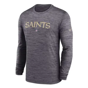 NFL - Men's New Orleans Saints Sideline Team Velocity Performance Long Sleeve T-Shirt (00KX 00A 7W 078)