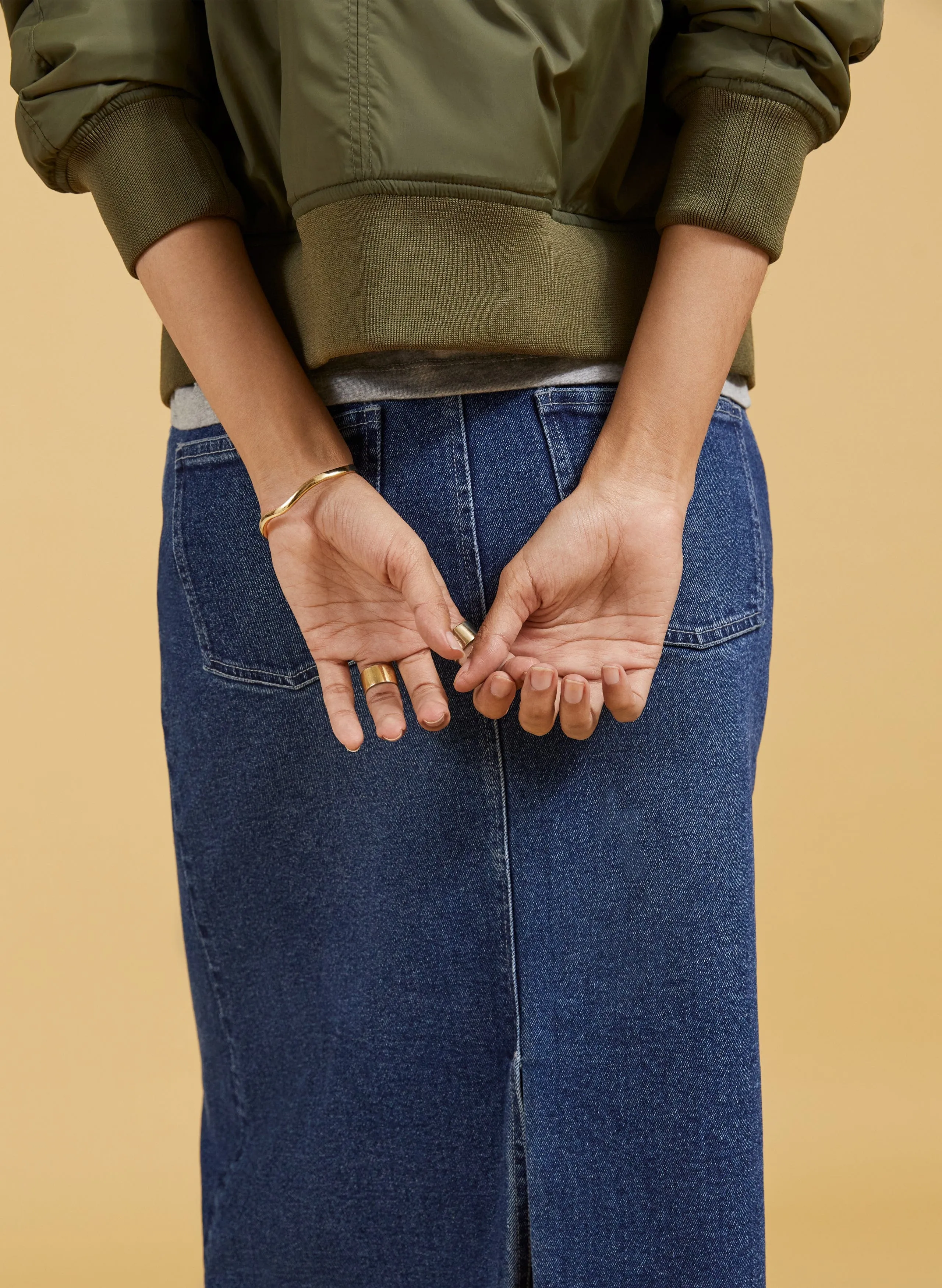 Nia Organic Cotton Skirt | Dark Indigo