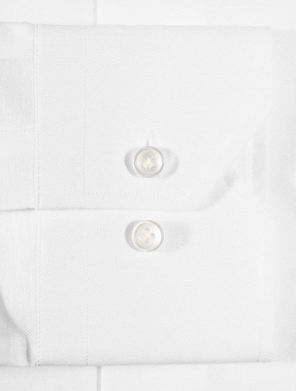 Nile Cotton Linen Mix Slim Fit Shirt White