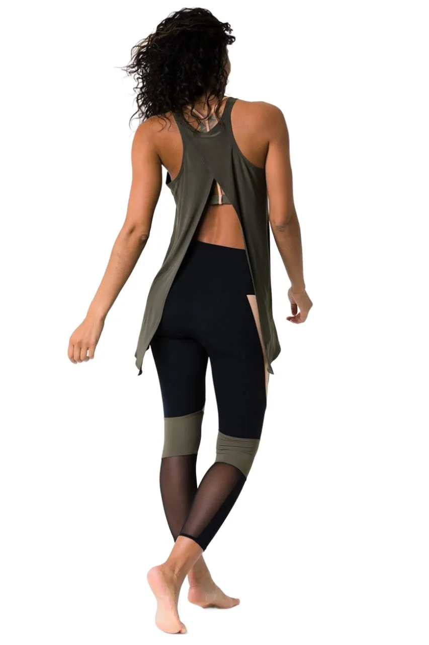 Onzie Hot Yoga 3109 Tie Back Tank S-M-L Sepia