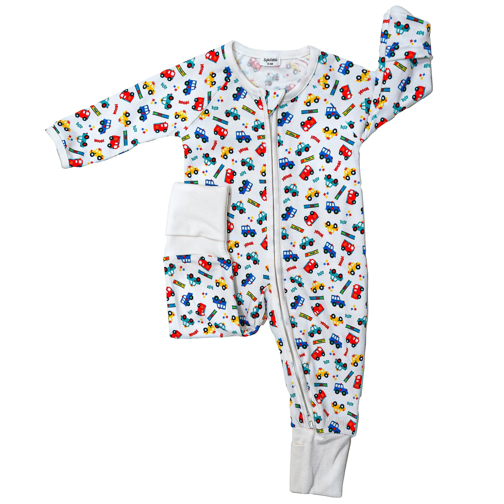 Organic Cotton Convertible Pajama Cars