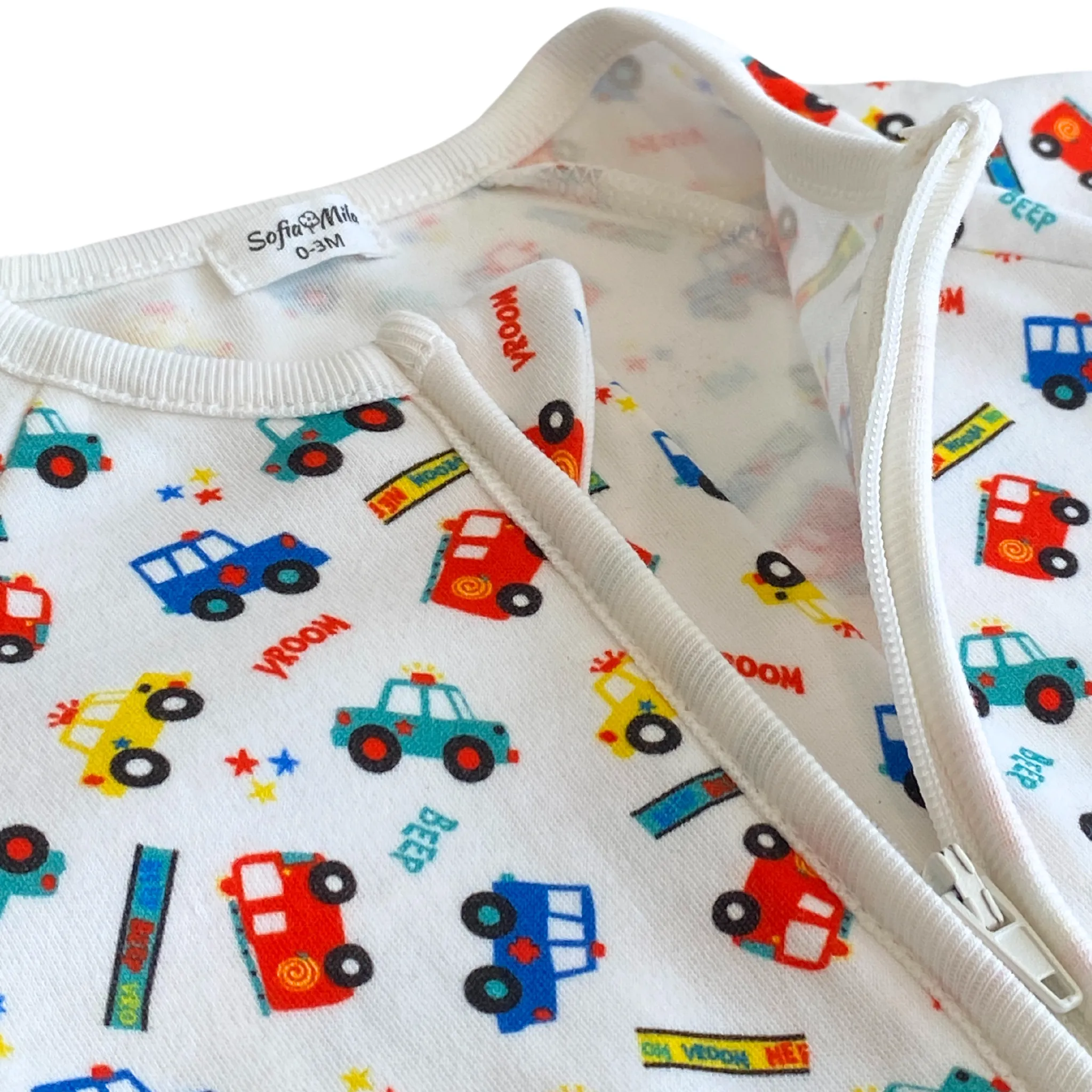 Organic Cotton Convertible Pajama Cars