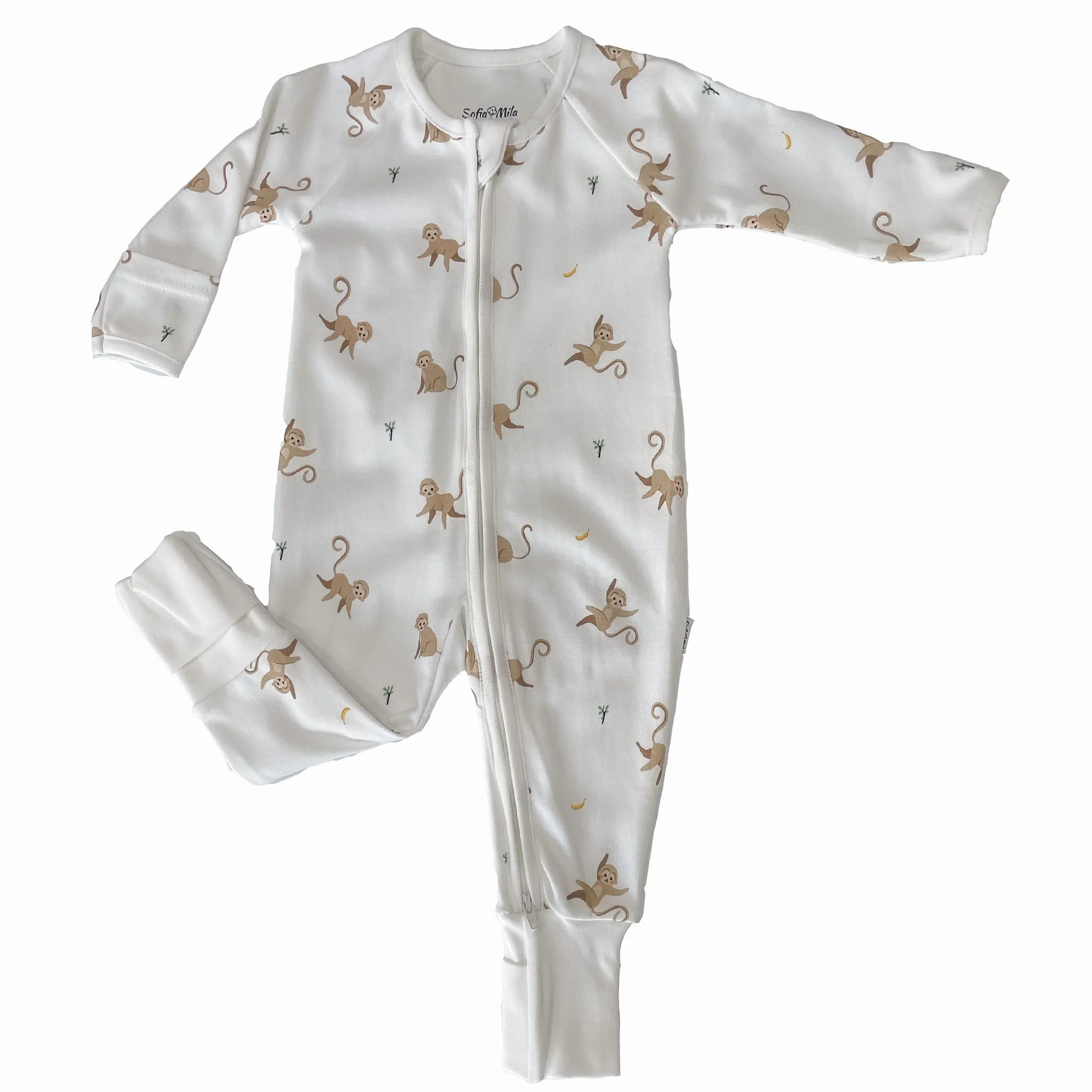 Organic Cotton Convertible Pajama Monkey