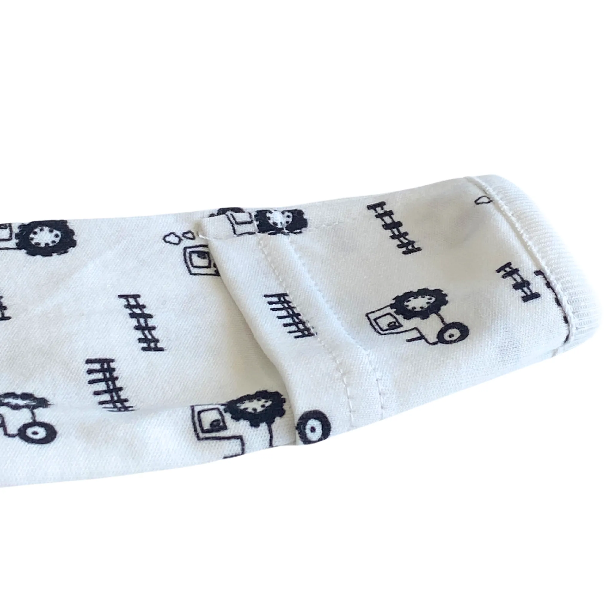 Organic Cotton Convertible Pajama With Tractors