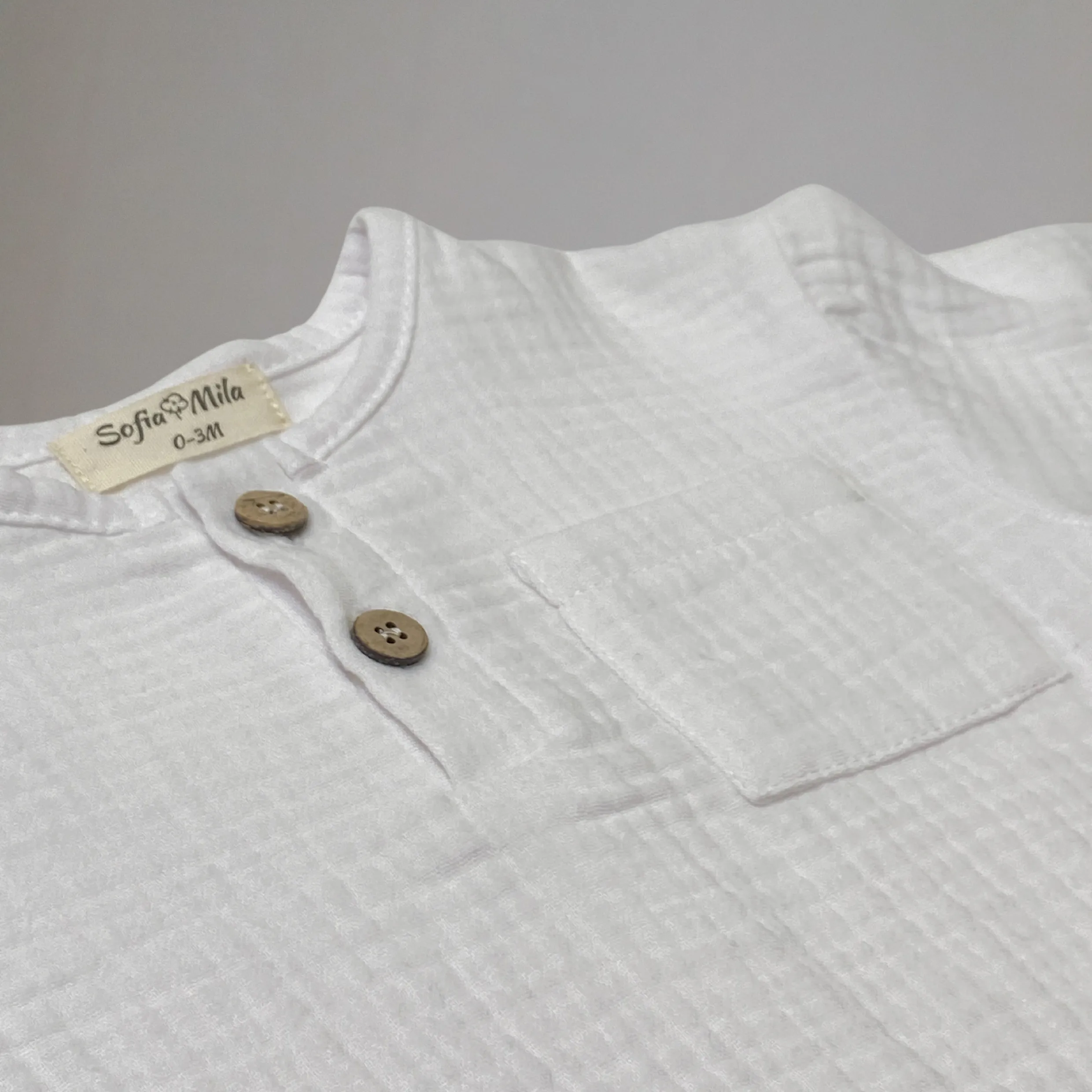 Organic Cotton Muslin Long Sleeve Top and Bottom Set