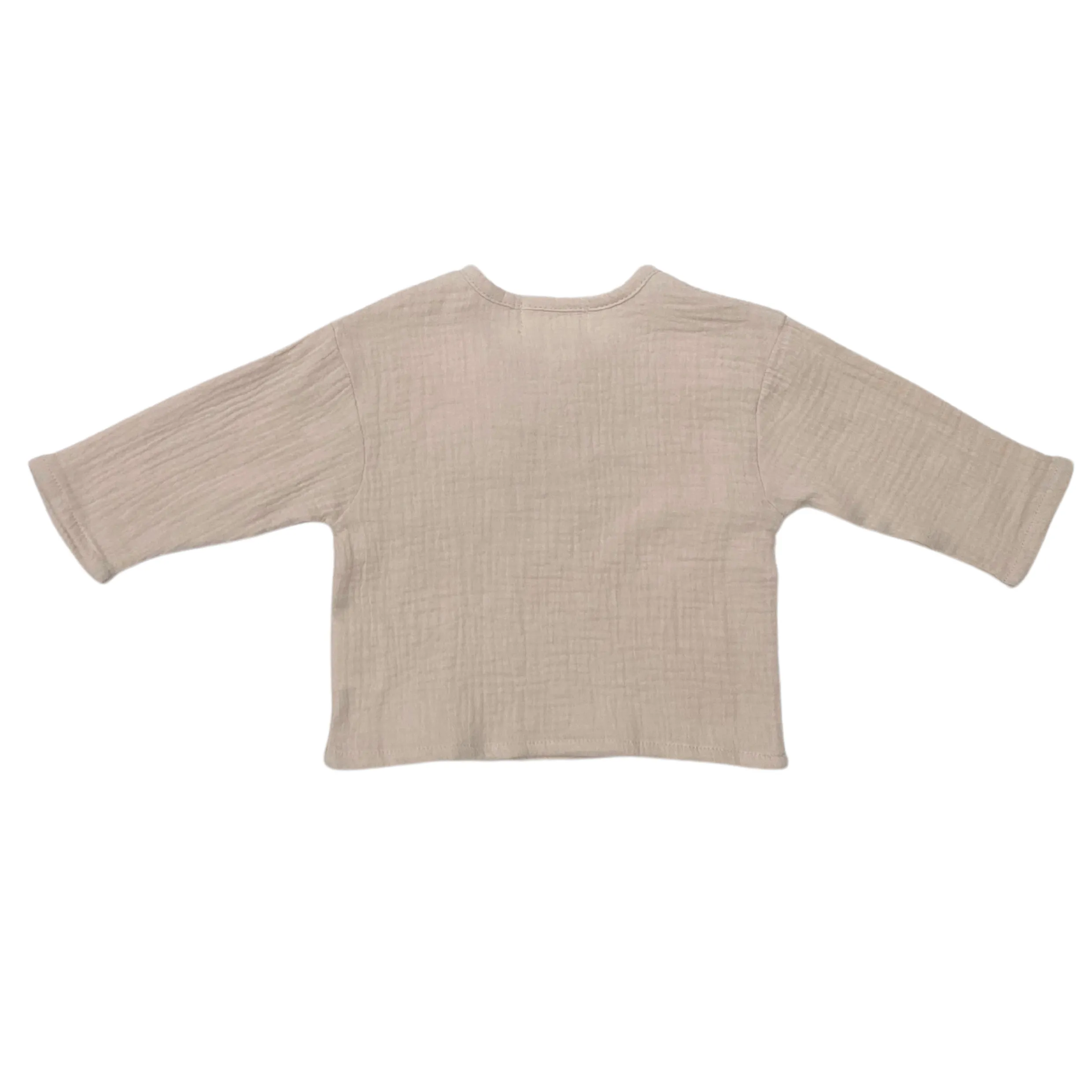 Organic Cotton Muslin Long Sleeve Top and Bottom Set