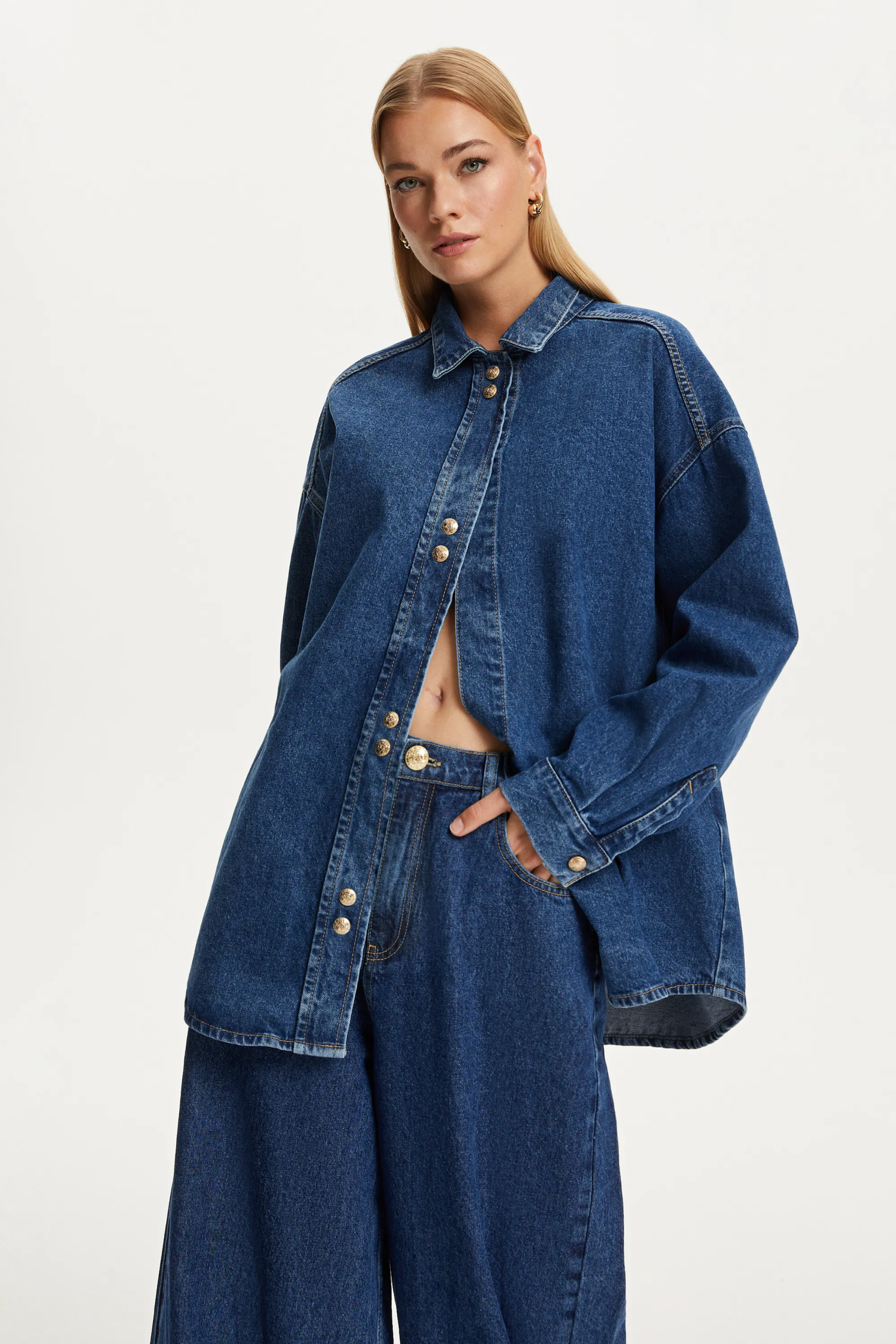 Oversized Denim Shirt