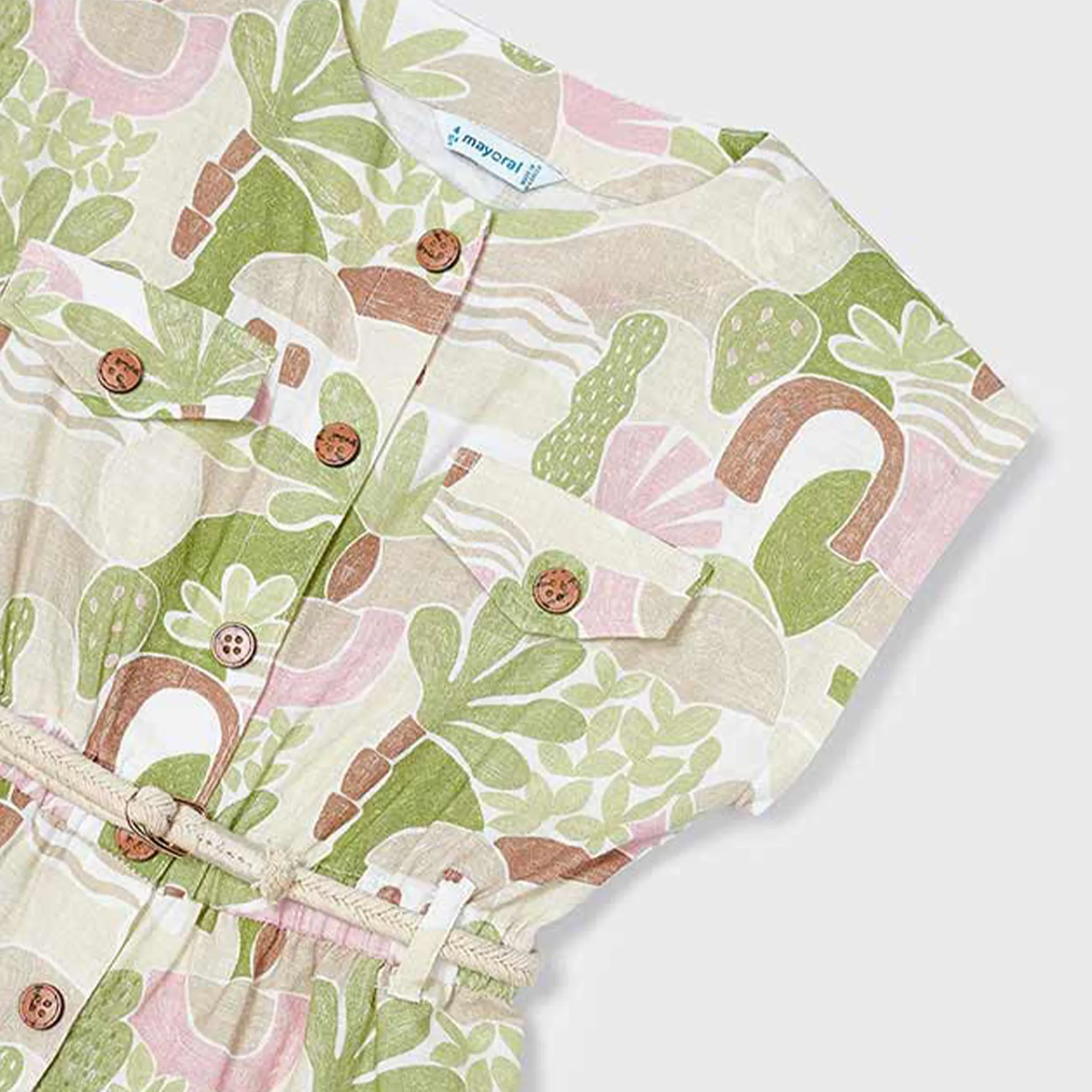 Printed Green Leaf Set