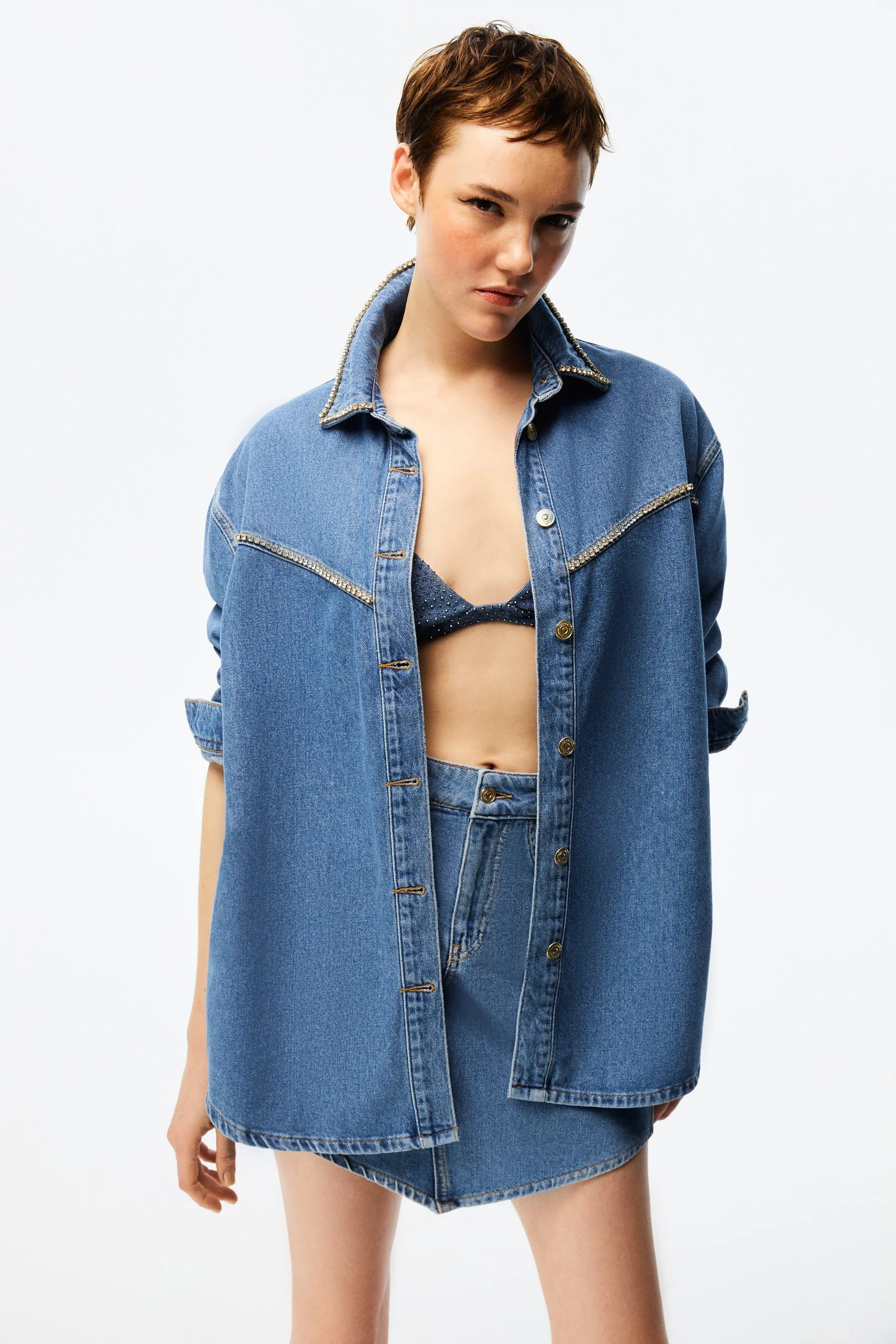Printed Jean Jacket