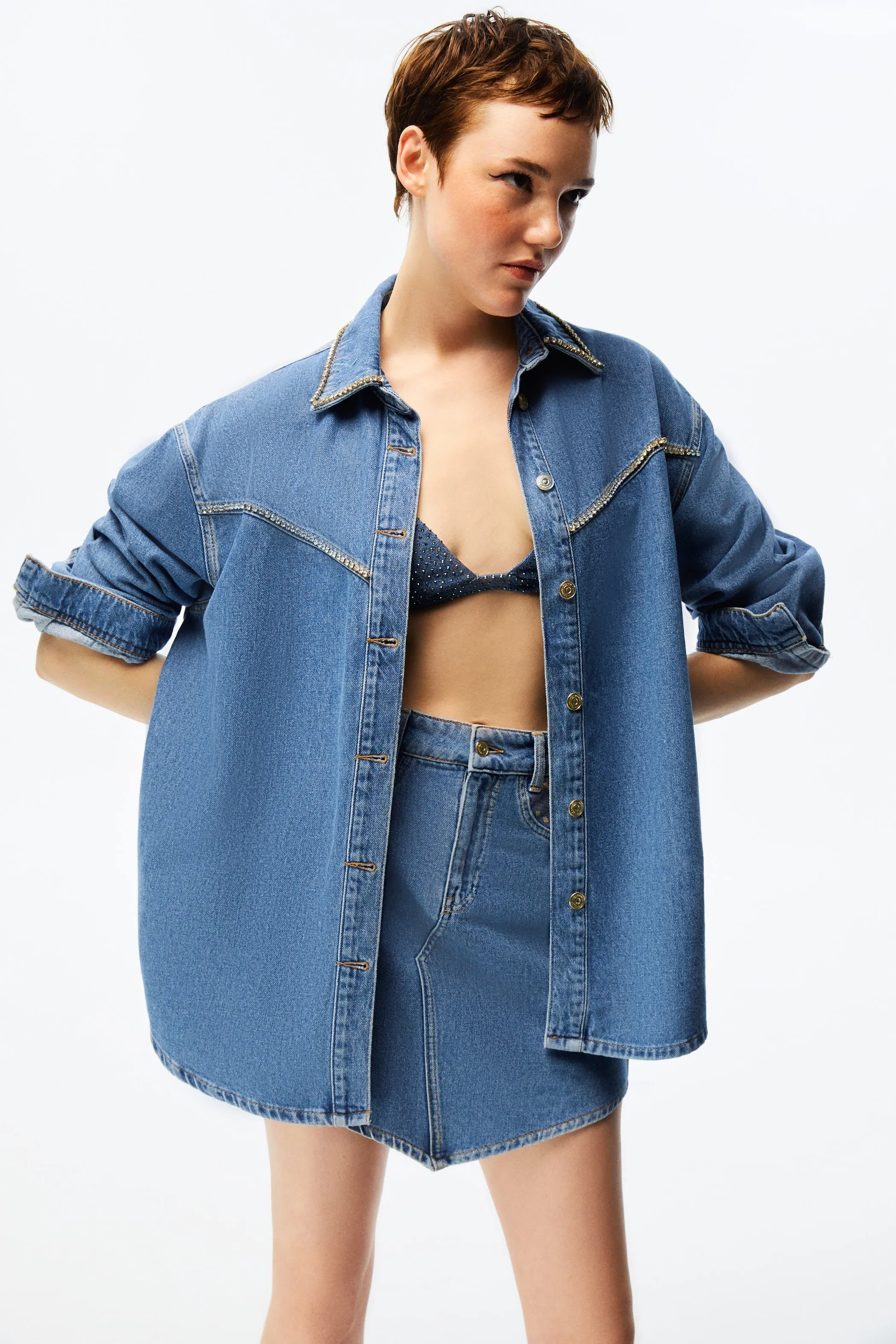 Printed Jean Jacket