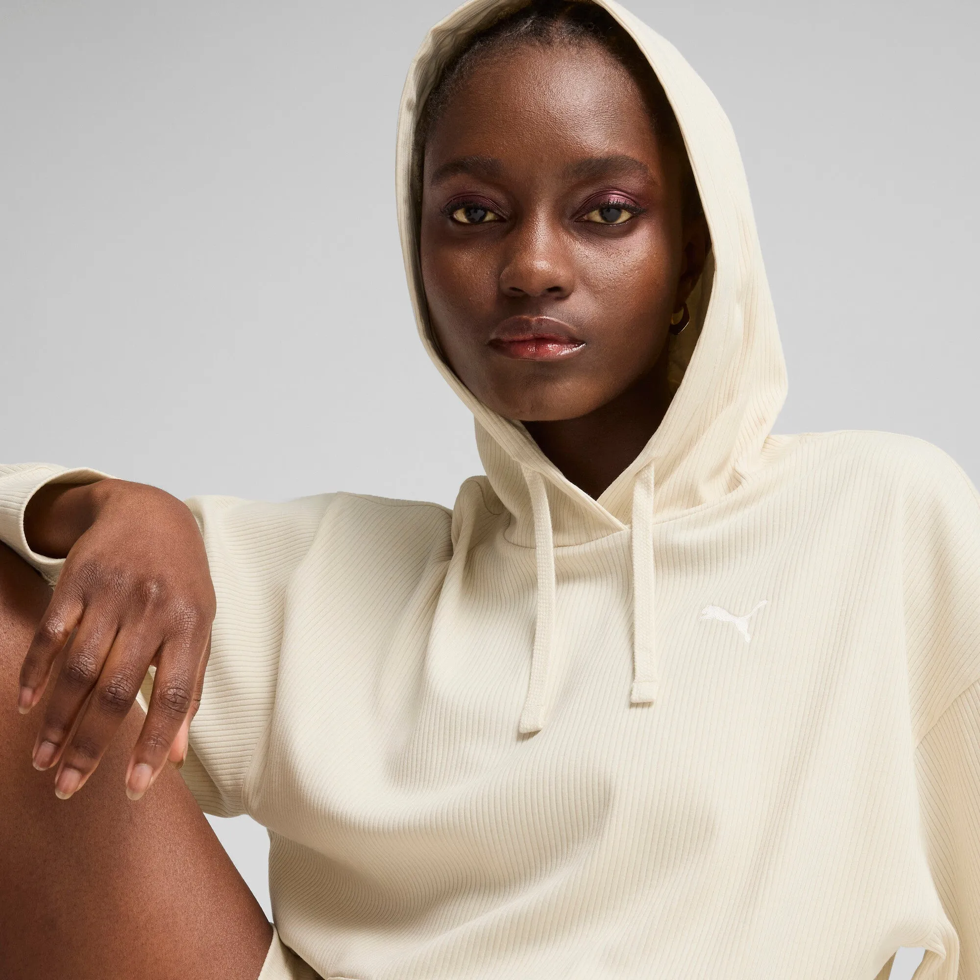 PUMA Women's ESS ELEVATED Comfort Rib Hoodie Women