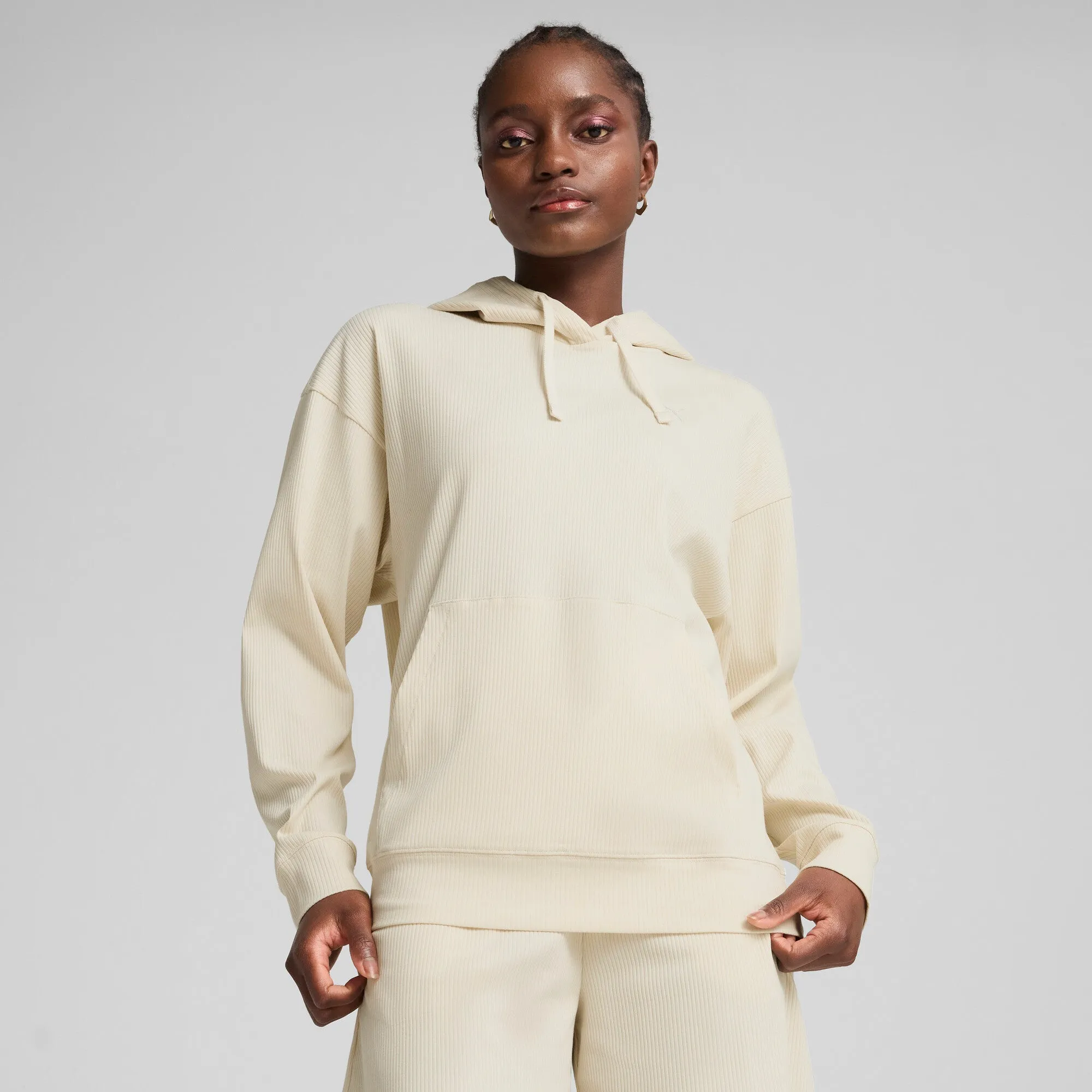 PUMA Women's ESS ELEVATED Comfort Rib Hoodie Women