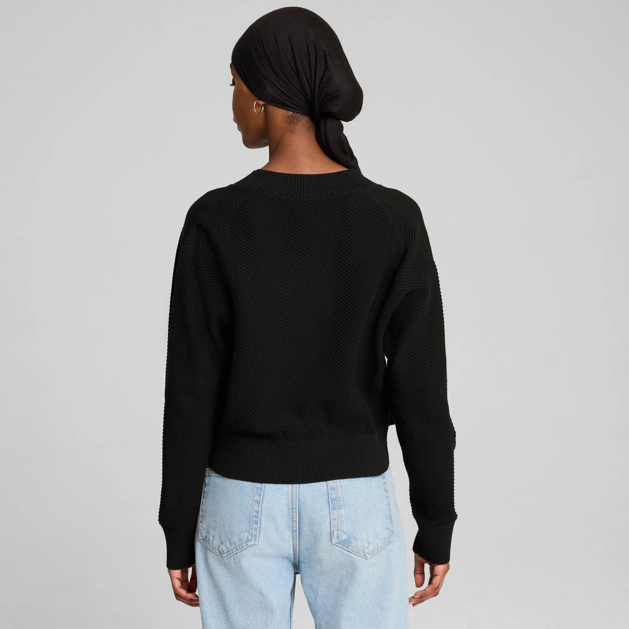 PUMA Women's T7 Knitted V-Neck Crew Women