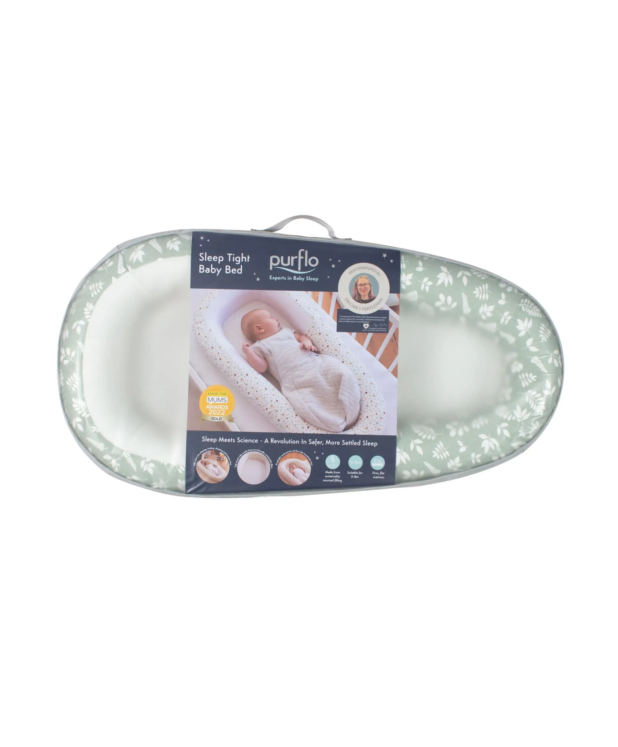 Purflo Sleep Tight Baby Bed - Fern