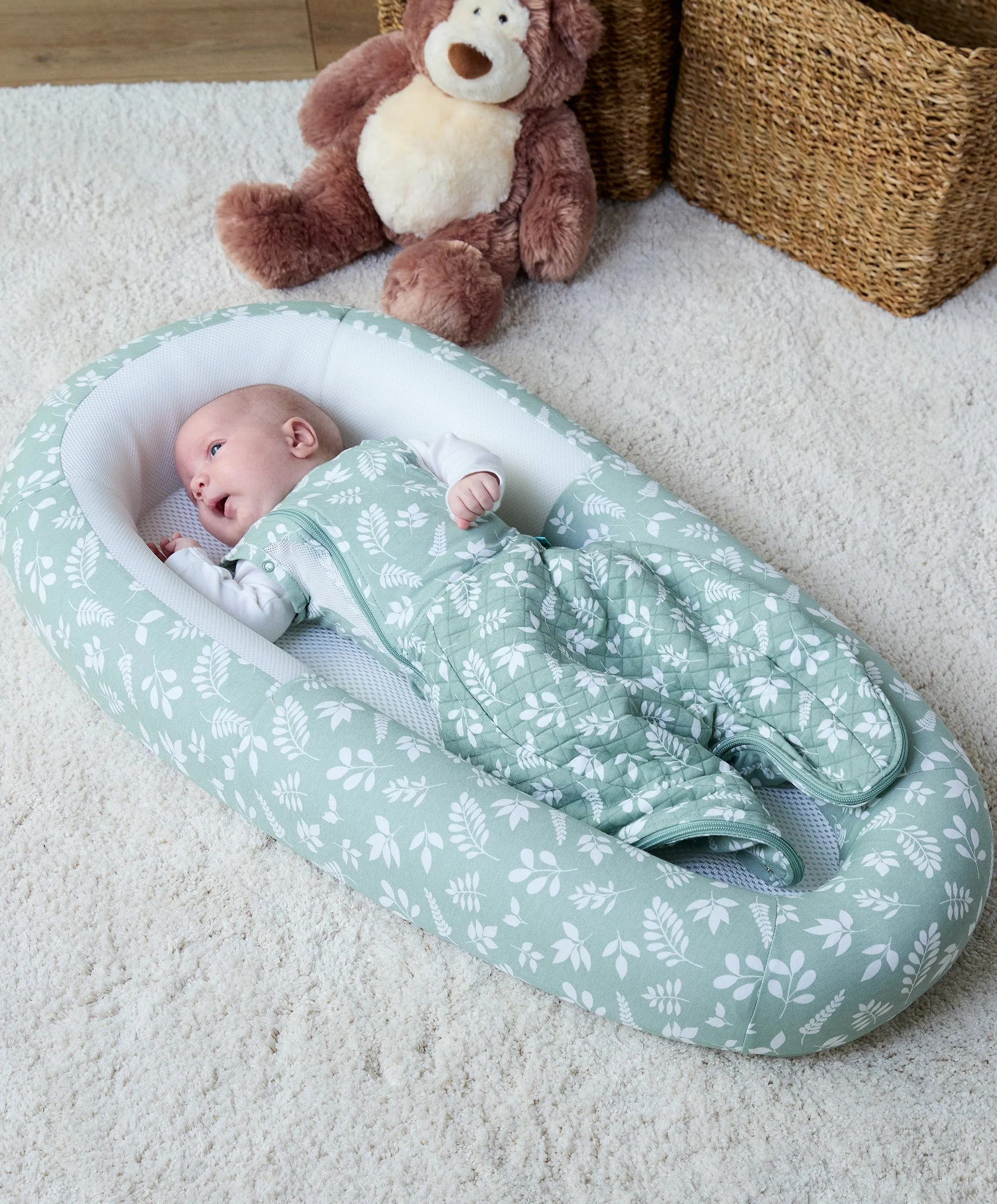 Purflo Sleep Tight Baby Bed - Fern