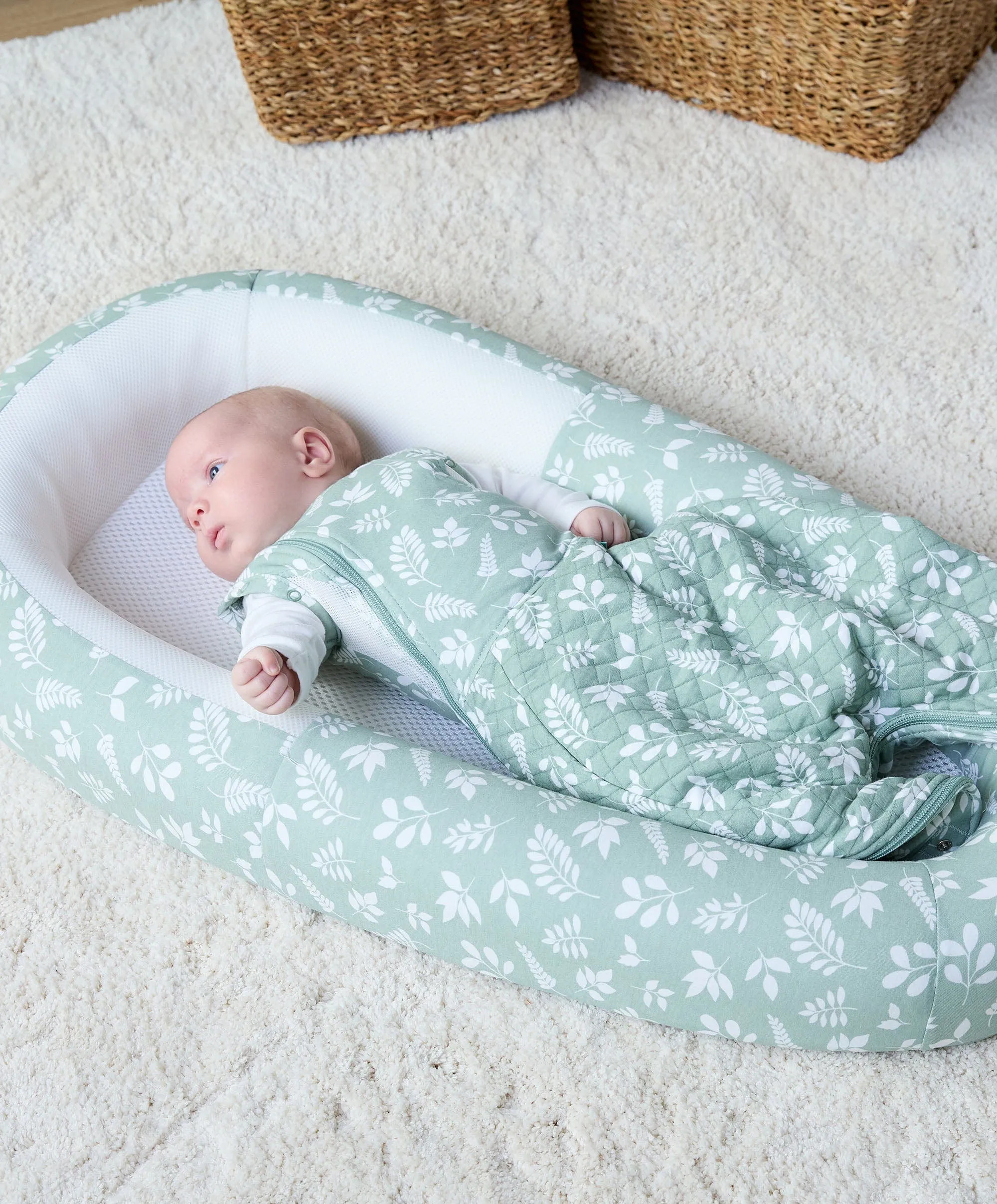 Purflo Sleep Tight Baby Bed - Fern