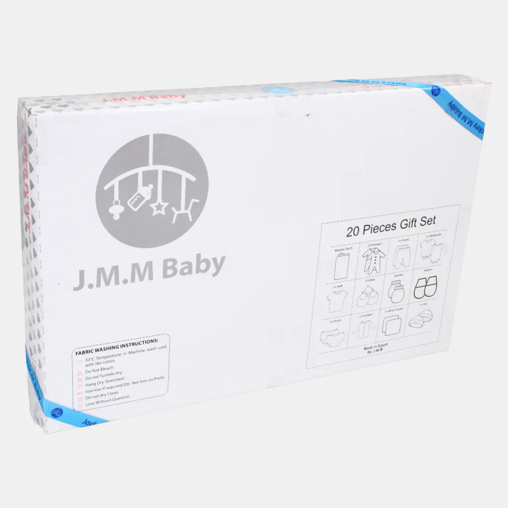 "Rollin' with my Daddy" Baby Boys' Cotton Gift Box - 20 Pcs (0-3m)