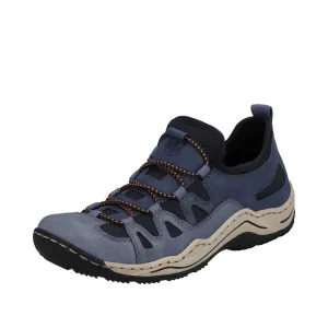 Rieker Shoes L0546-14 Light Blue/Navy