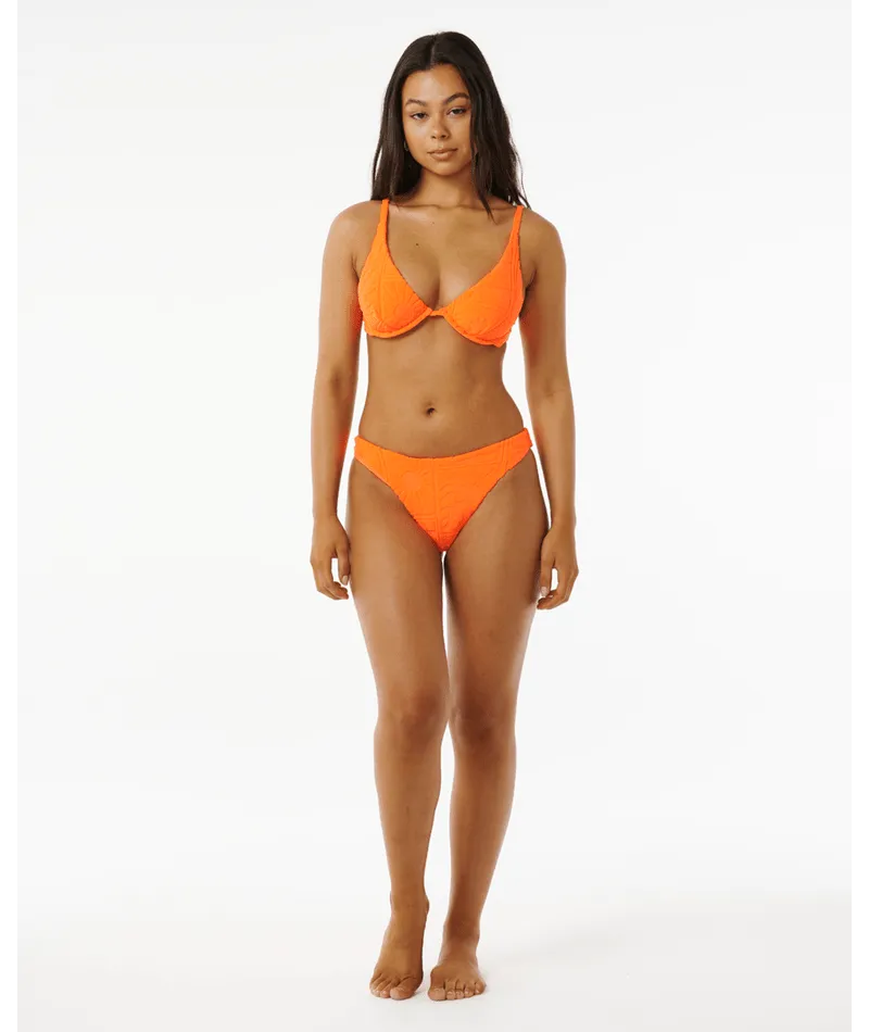 Rip Curl Santorini Terry Hi Leg Skimpy Bottom-Bright Orange