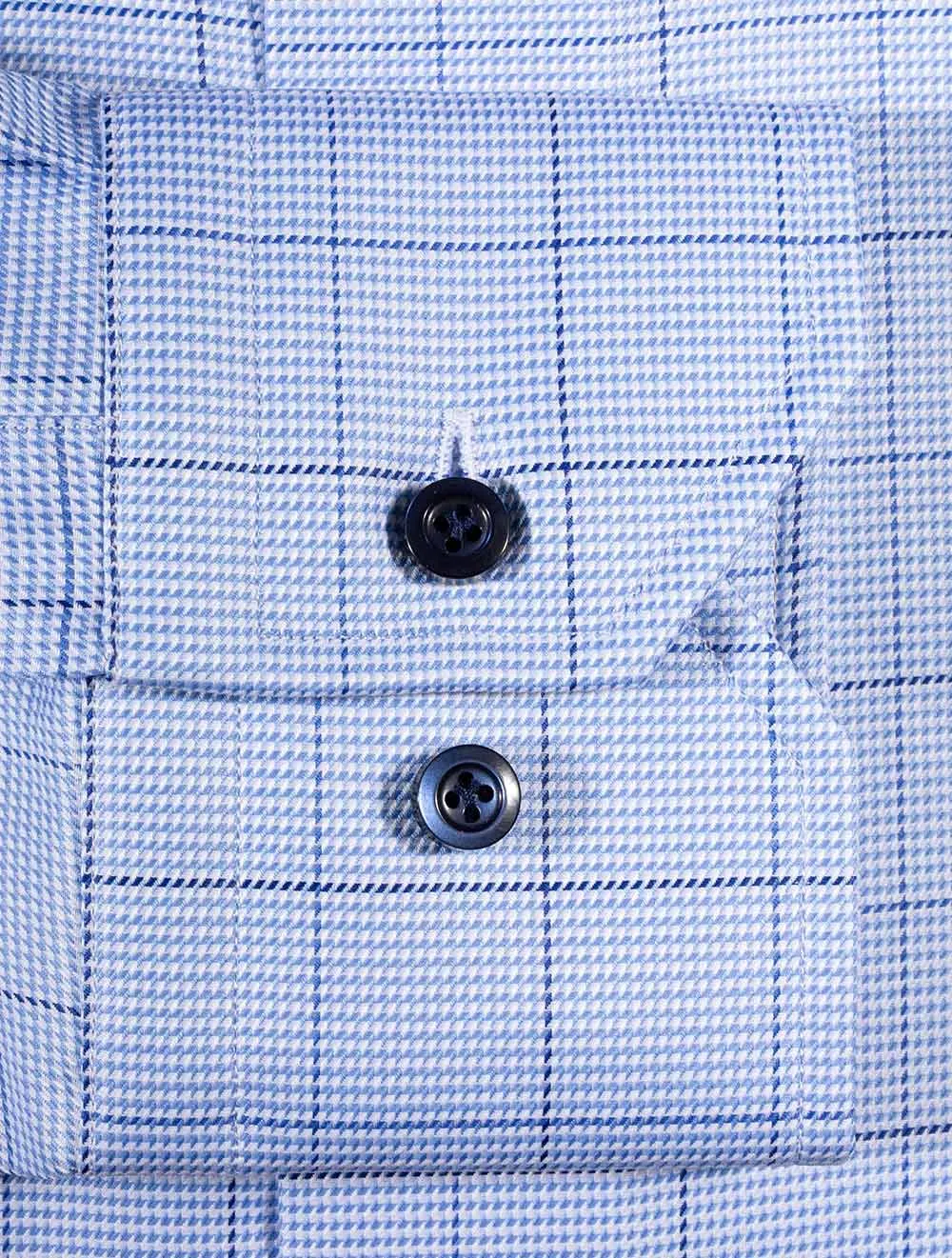 Ronaldinho Check Shirt Slim Fit Blue