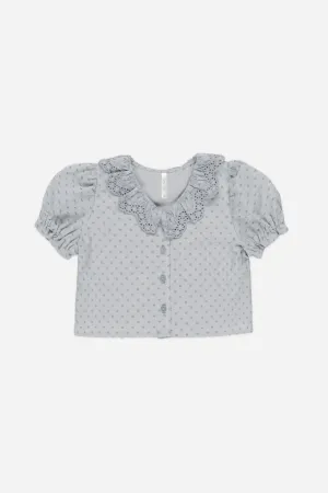 Rylee   Cru Babykids Bella Blouse | Dusty Blue