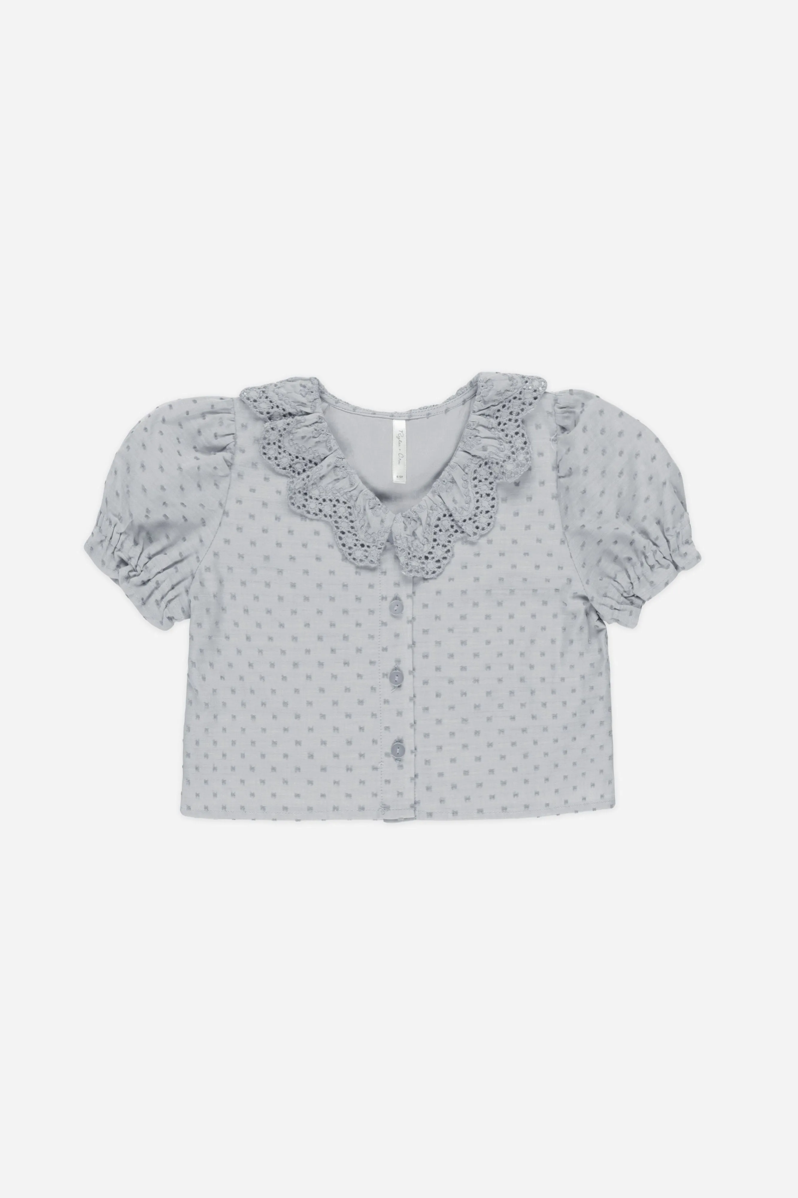 Rylee   Cru Babykids Bella Blouse | Dusty Blue