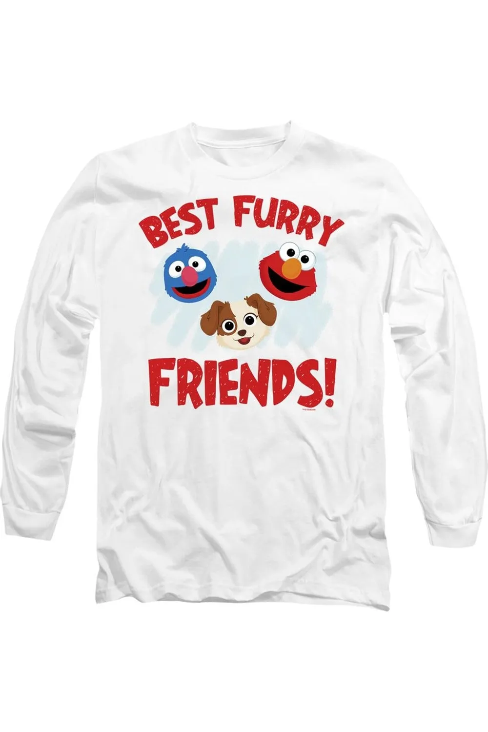 Sesame Street Furry Friends Forever Best Furry Friends Long Sleeve Adult Tee / T-Shirt