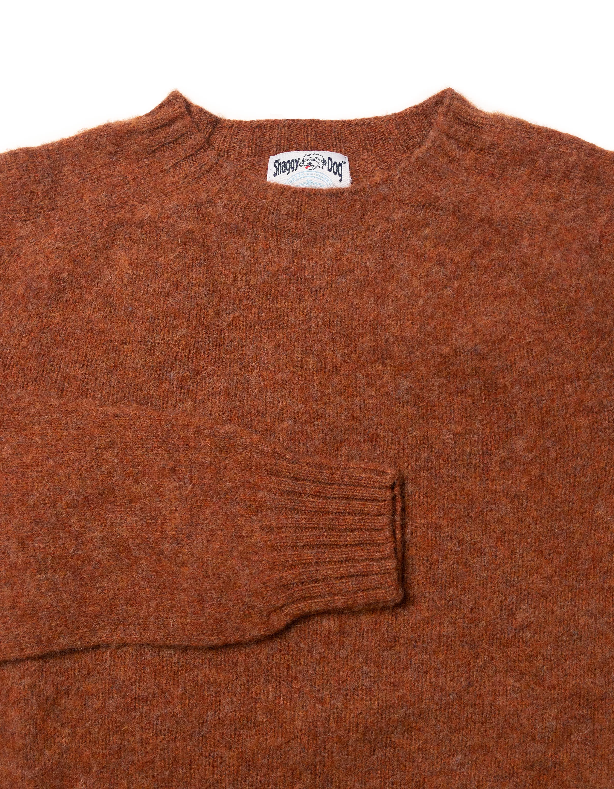 SHAGGY DOG SWEATER DARK ORANGE - TRIM FIT