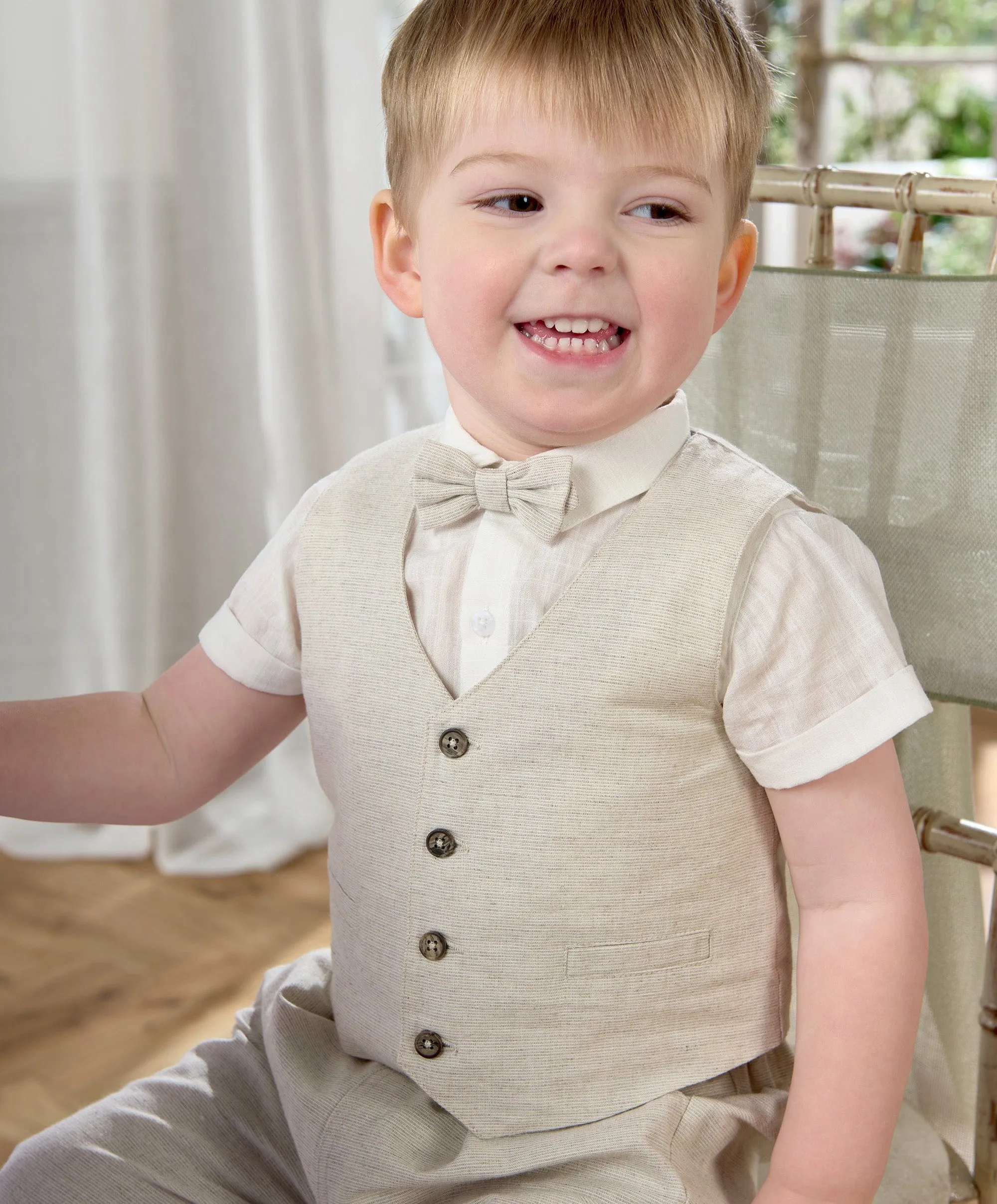 Shirt, Waistcoat, Trousers & Bow Tie Set (4 Pieces) Babykids Mamas & Papas