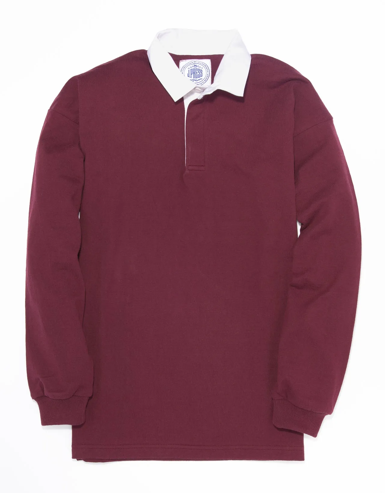 SOLID RUGBY SHIRT - BURGUNDY