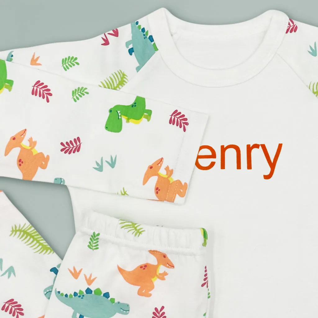 Steiff Dixi Triceratops with Personalised Dinosaur Pyjamas
