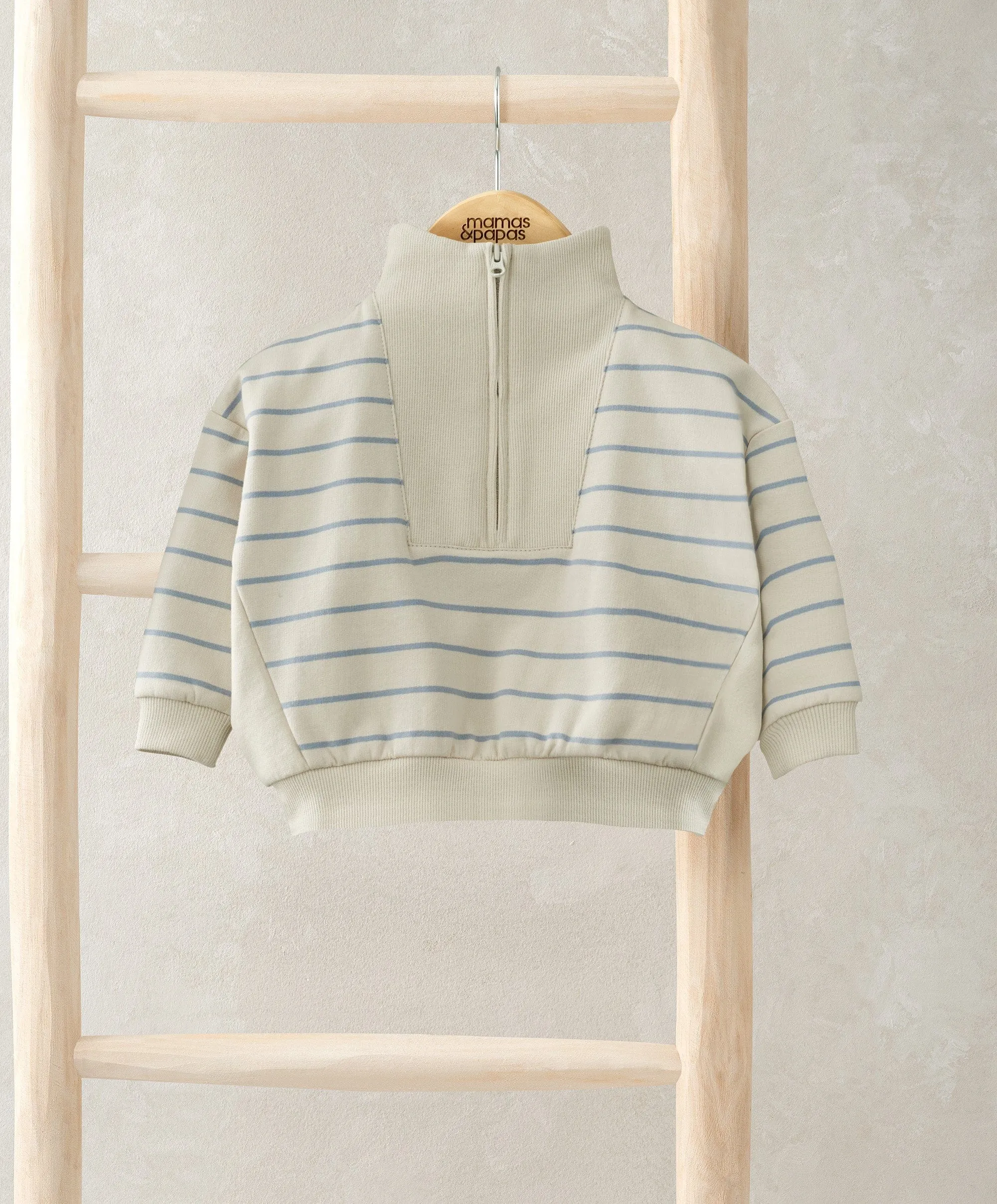 Striped Funnel Neck Jumper Babykids Mamas & Papas