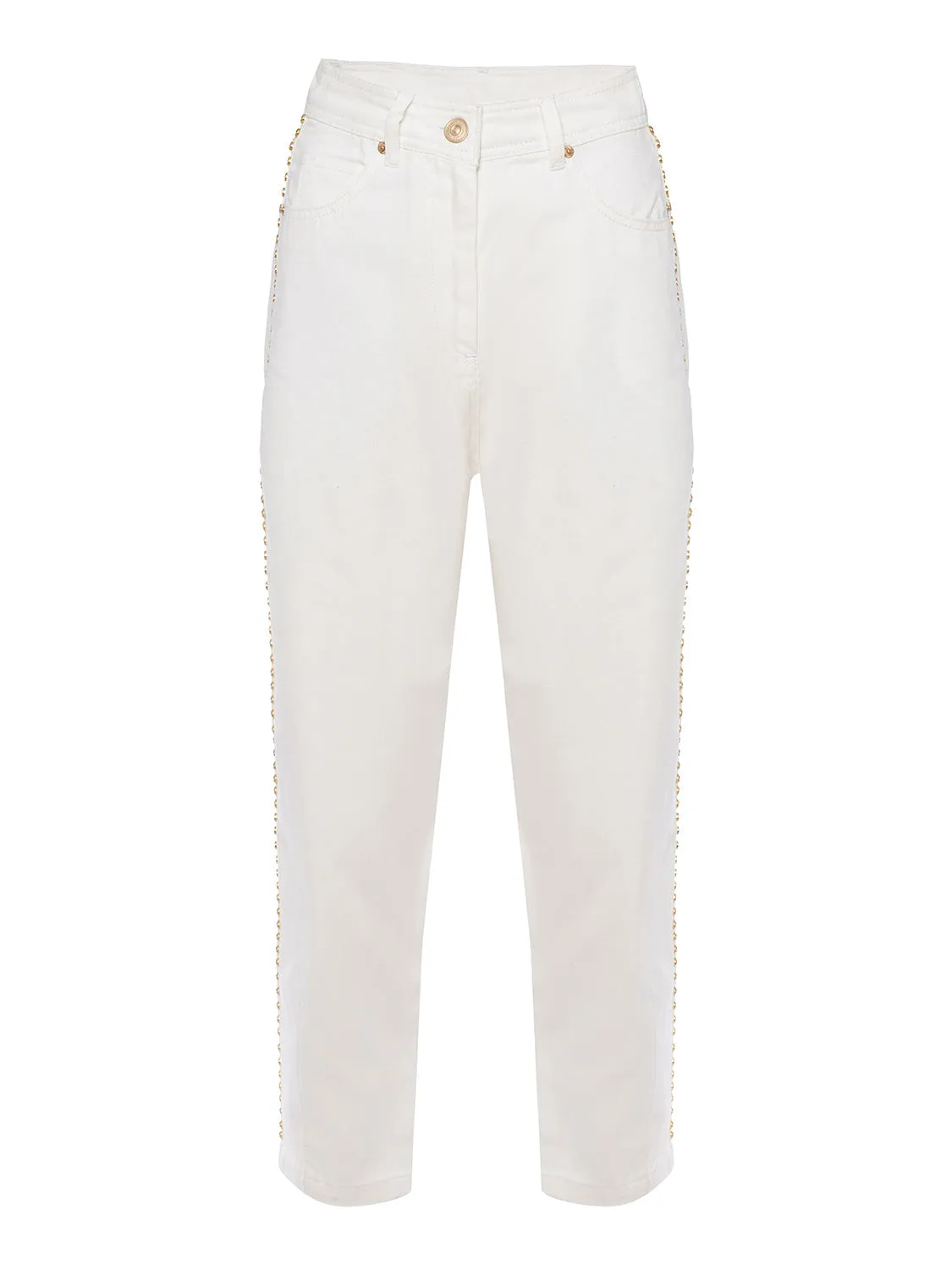 Studded Mom Denim Pants