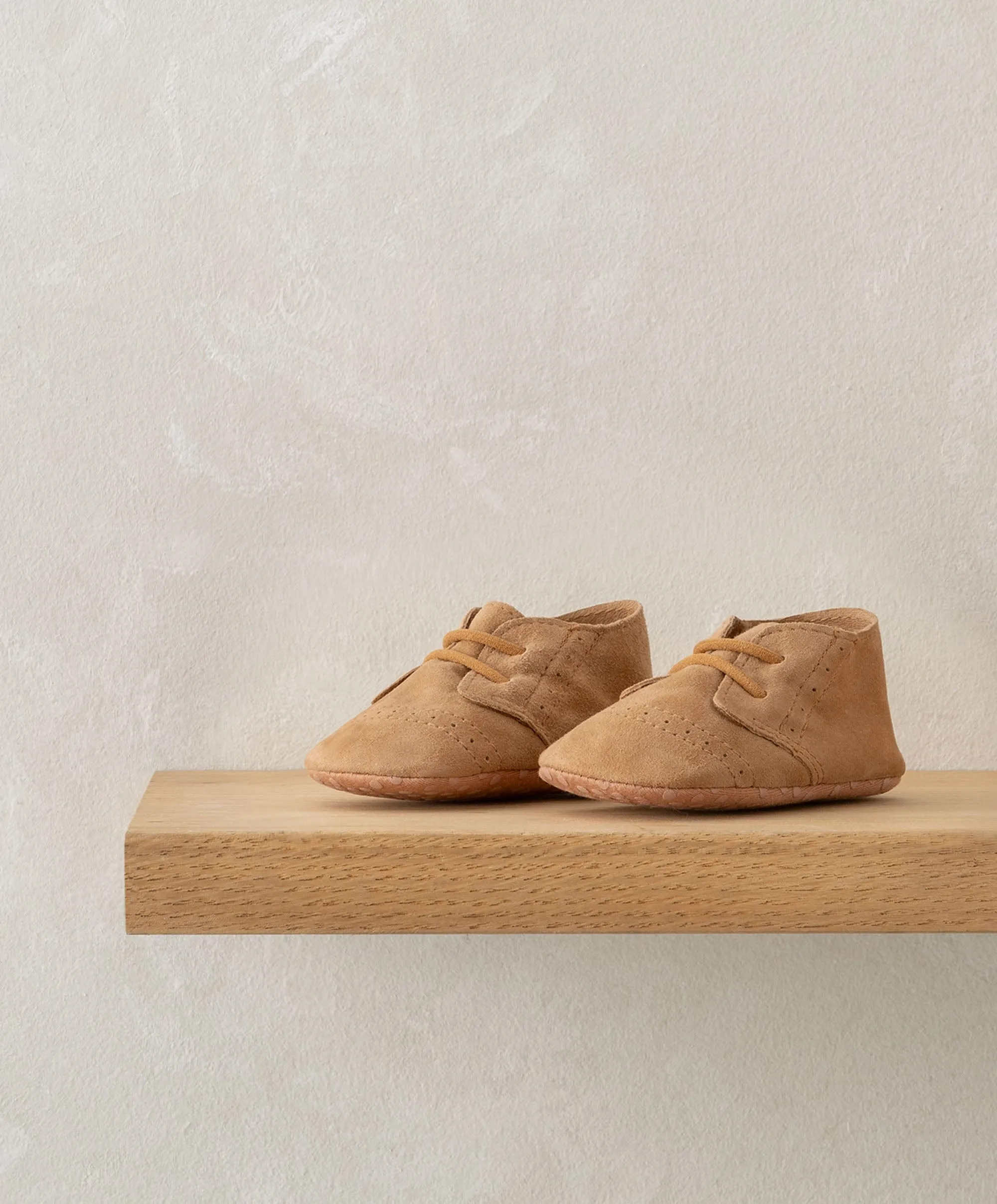 Suede Pram Shoes - Tan Babykids Mamas & Papas
