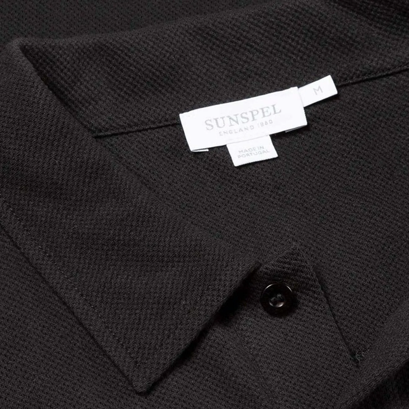 Sunspel Riviera S/S Polo Shirt Black