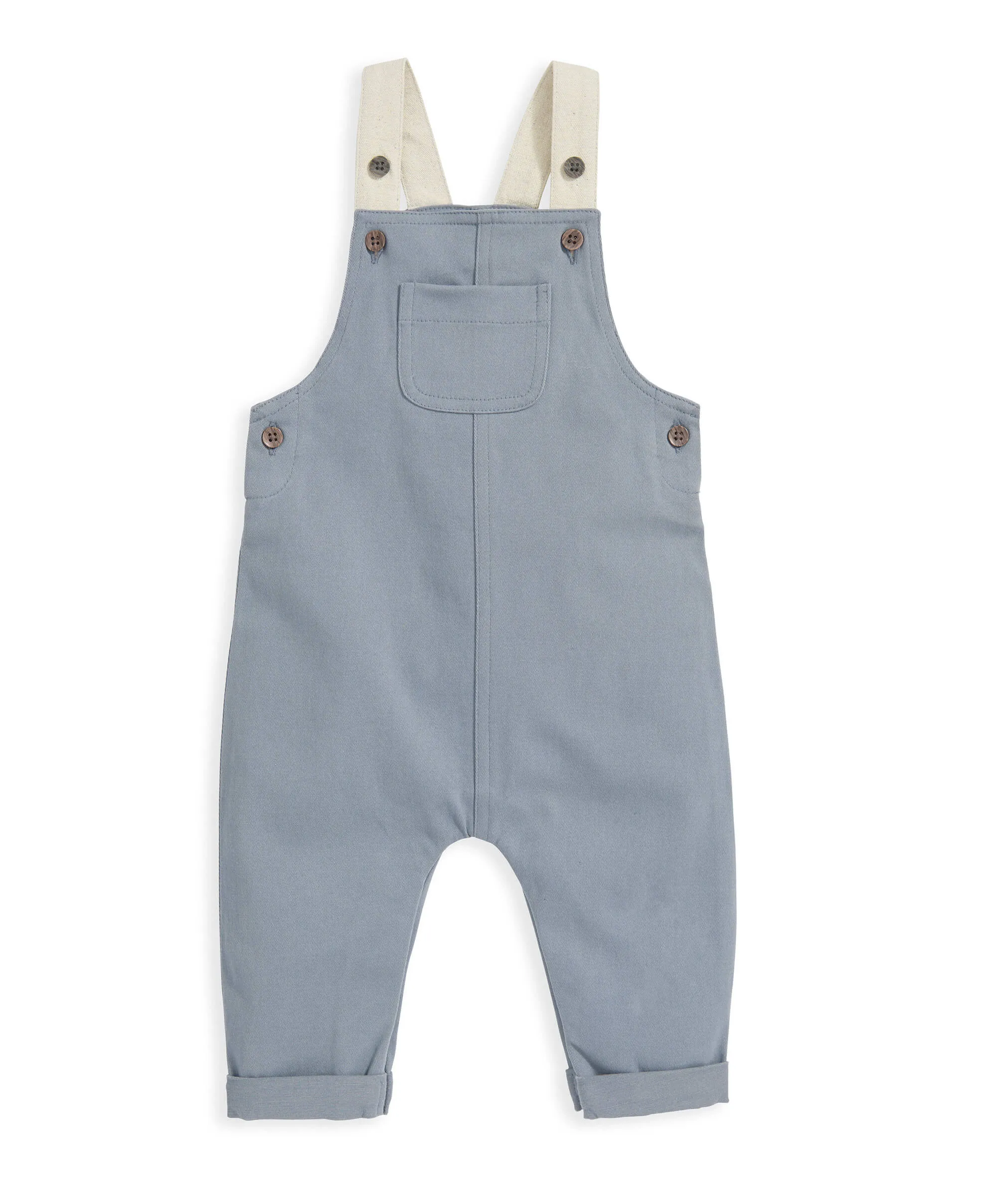 T-Shirt & Dungarees Outfit Set - Blue Babykids Mamas & Papas