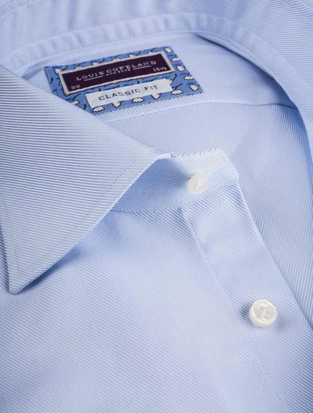 Twill Classic Fit Shirt Blue/tailo