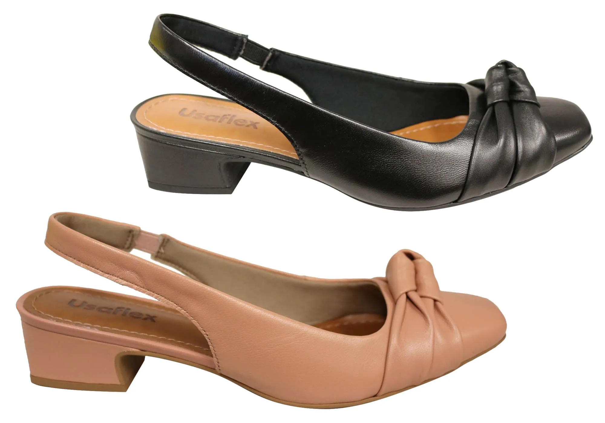 Usaflex Delaney Womens Comfort Leather Low Heel Shoes Made In Brazil Usaflex Shoes