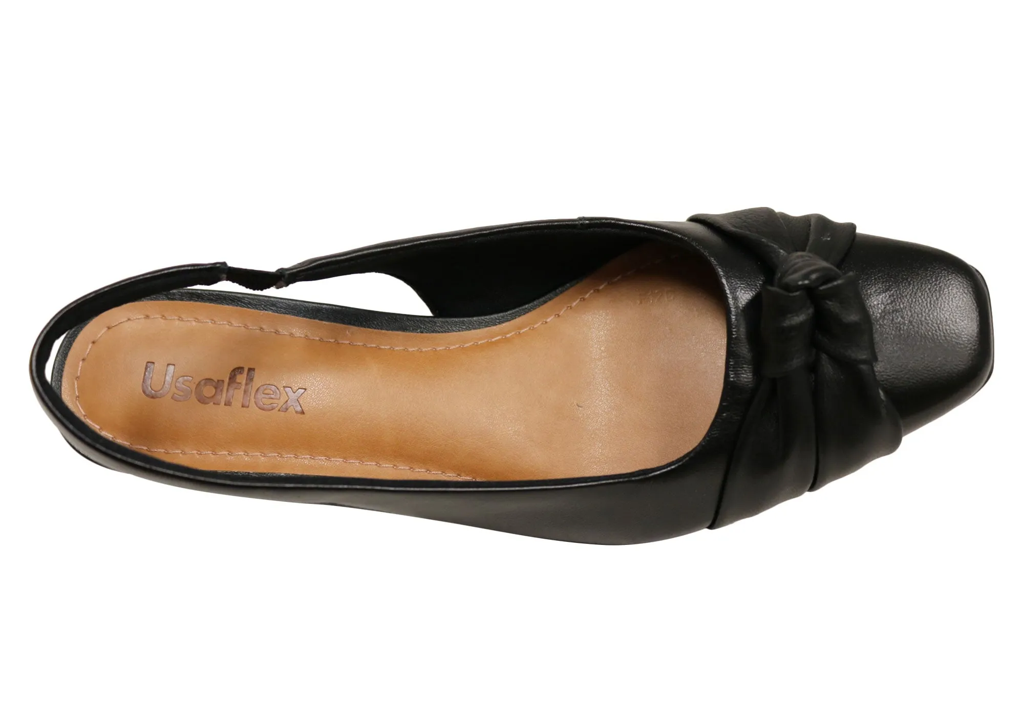 Usaflex Delaney Womens Comfort Leather Low Heel Shoes Made In Brazil Usaflex Shoes