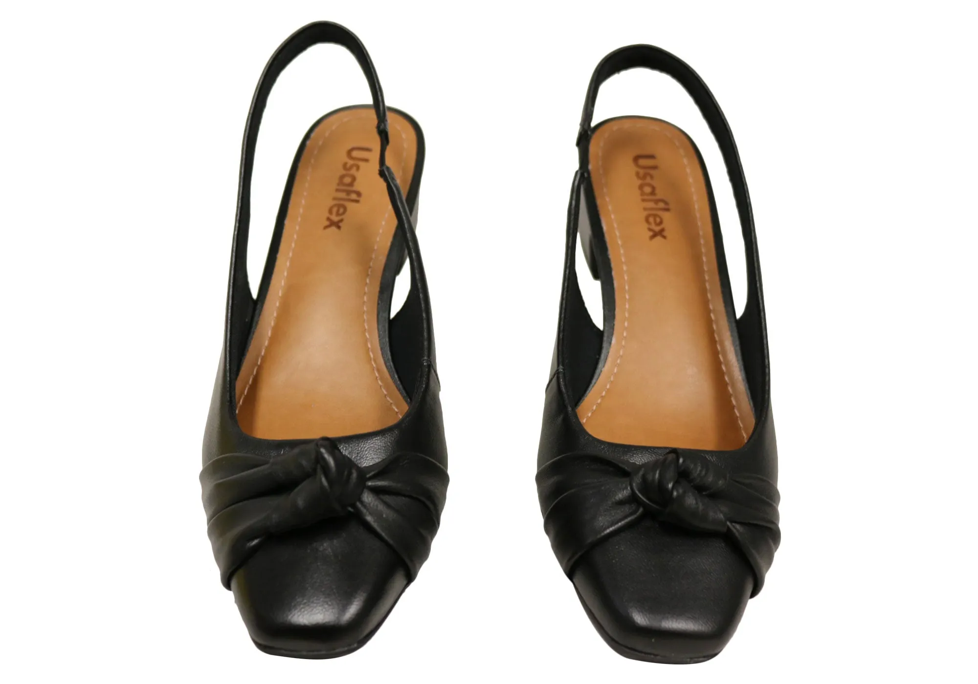 Usaflex Delaney Womens Comfort Leather Low Heel Shoes Made In Brazil Usaflex Shoes