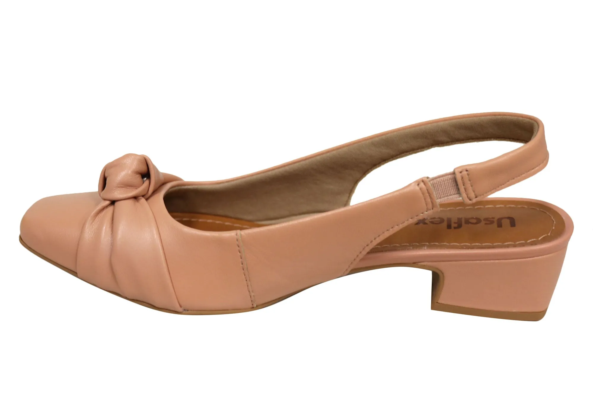 Usaflex Delaney Womens Comfort Leather Low Heel Shoes Made In Brazil Usaflex Shoes