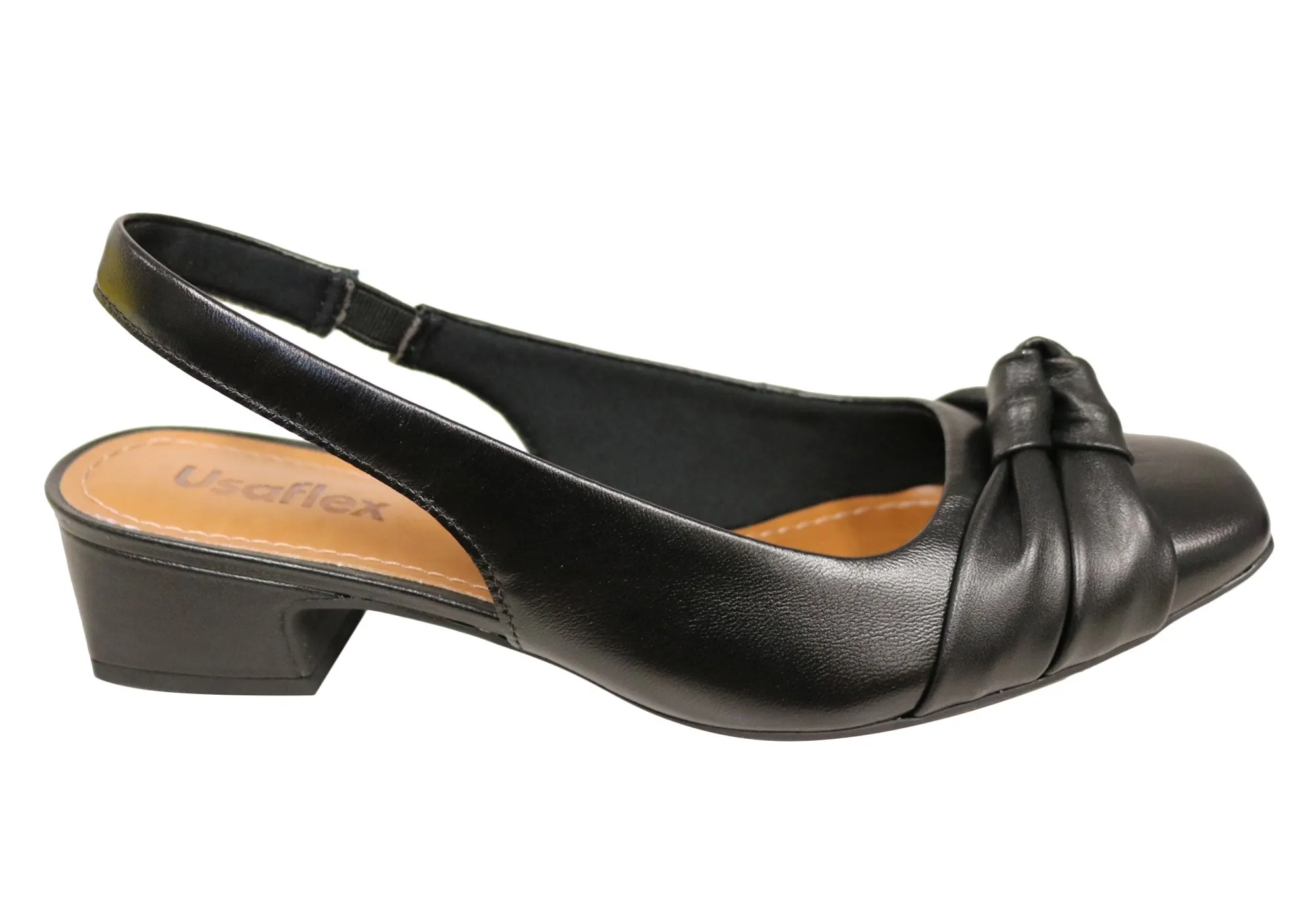 Usaflex Delaney Womens Comfort Leather Low Heel Shoes Made In Brazil Usaflex Shoes