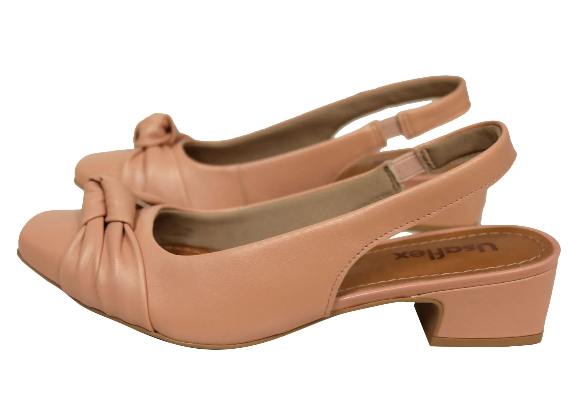 Usaflex Delaney Womens Comfort Leather Low Heel Shoes Made In Brazil Usaflex Shoes