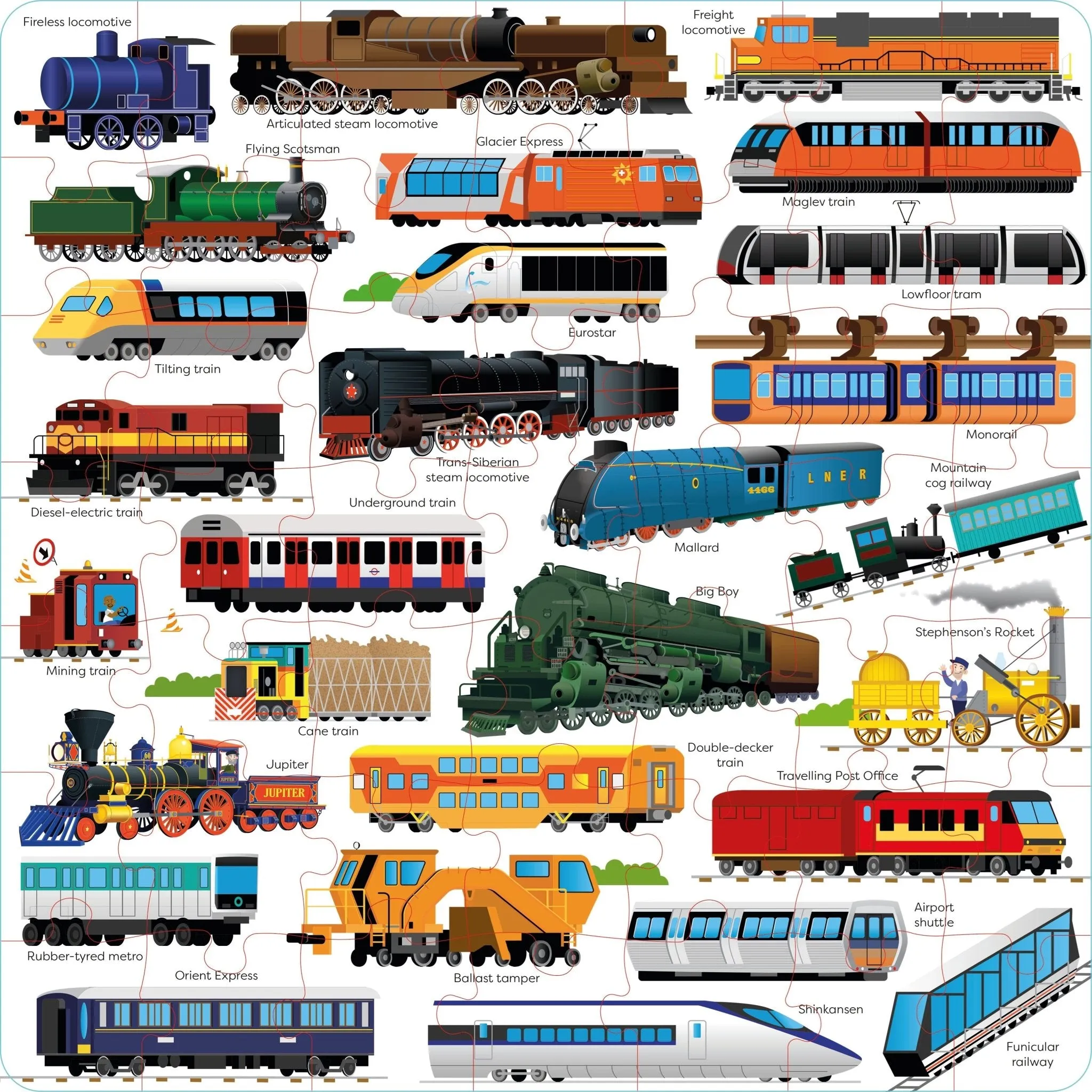 Usborne Book and Jigsaw: Trains